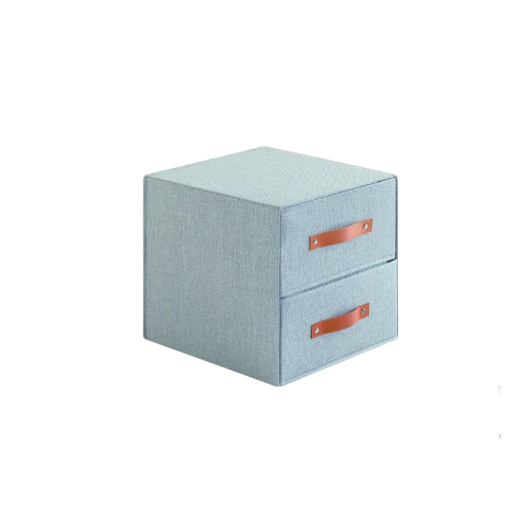 TK Caja de almacenamiento para dormitorio, trabajo o cuarto de baño, caja organizadora con cajones, cajas de almacenamiento con aspecto de lino, ✅ Envíos a España en 48/72h