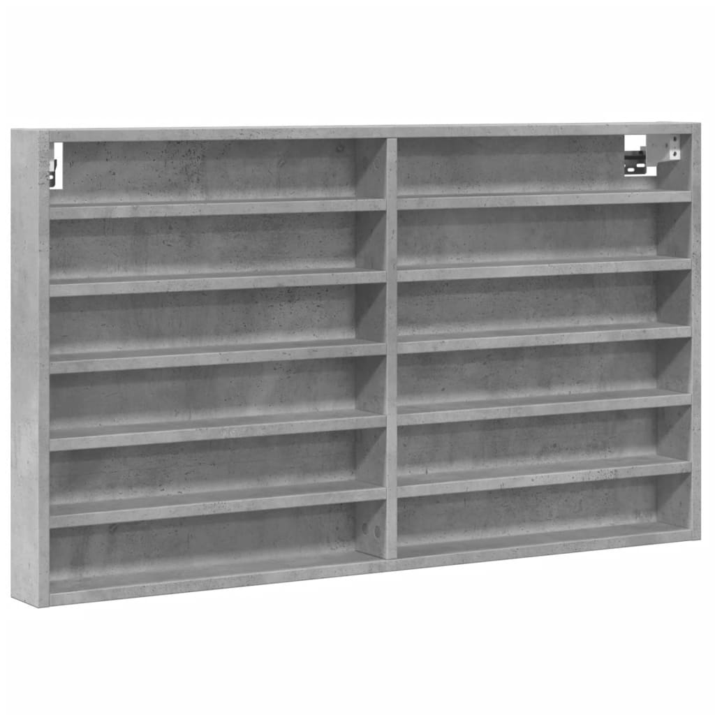 vidaXL Vitrina de madera de ingeniería negra 100x8,5x58 cm Multicolor