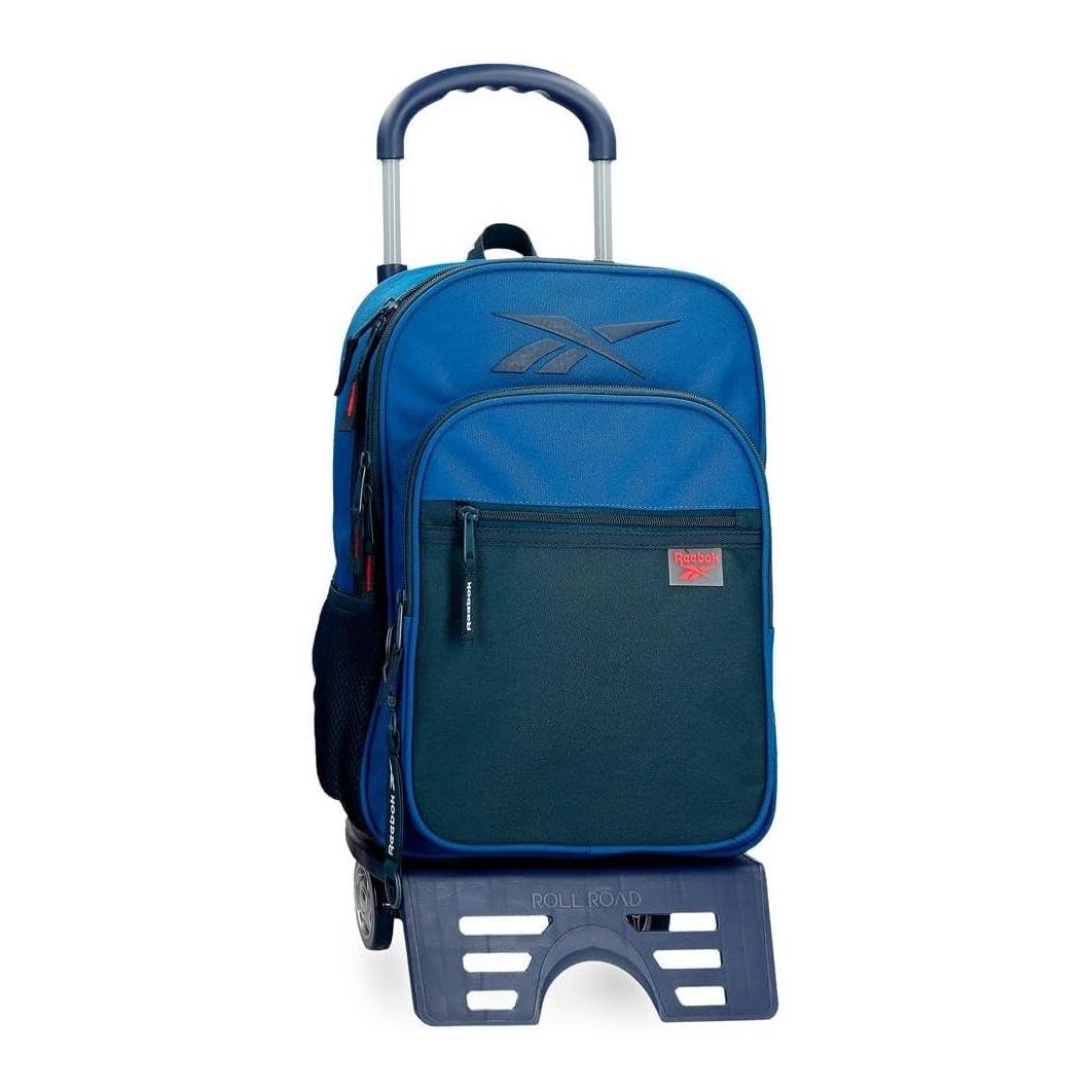 Mochila escolar dos compartimentos con carro Reebok Atlantic 40x30x12 cm.