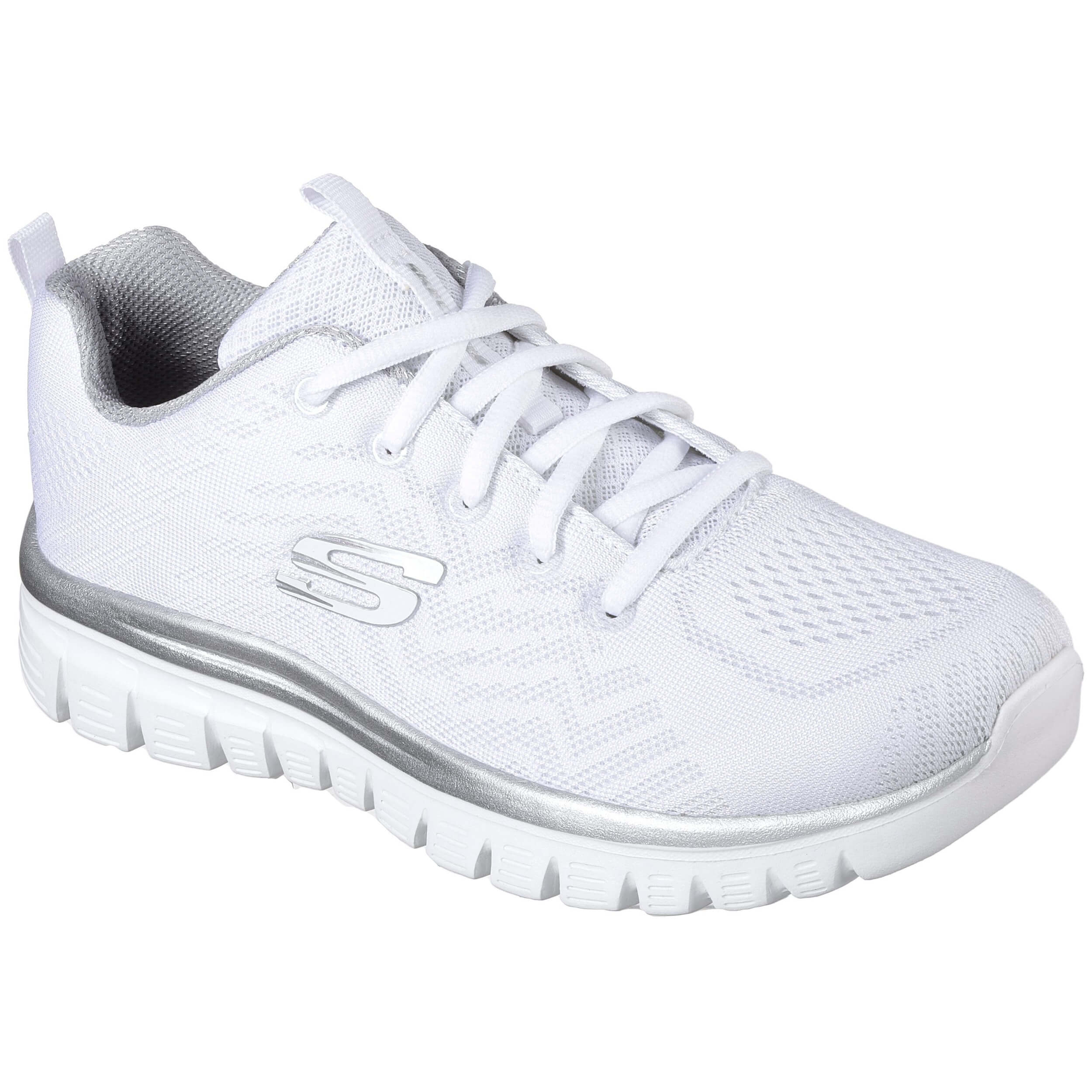 Calzado Sportswear marca Skechers modelo 12615-Wtrg para mujer en color blanco