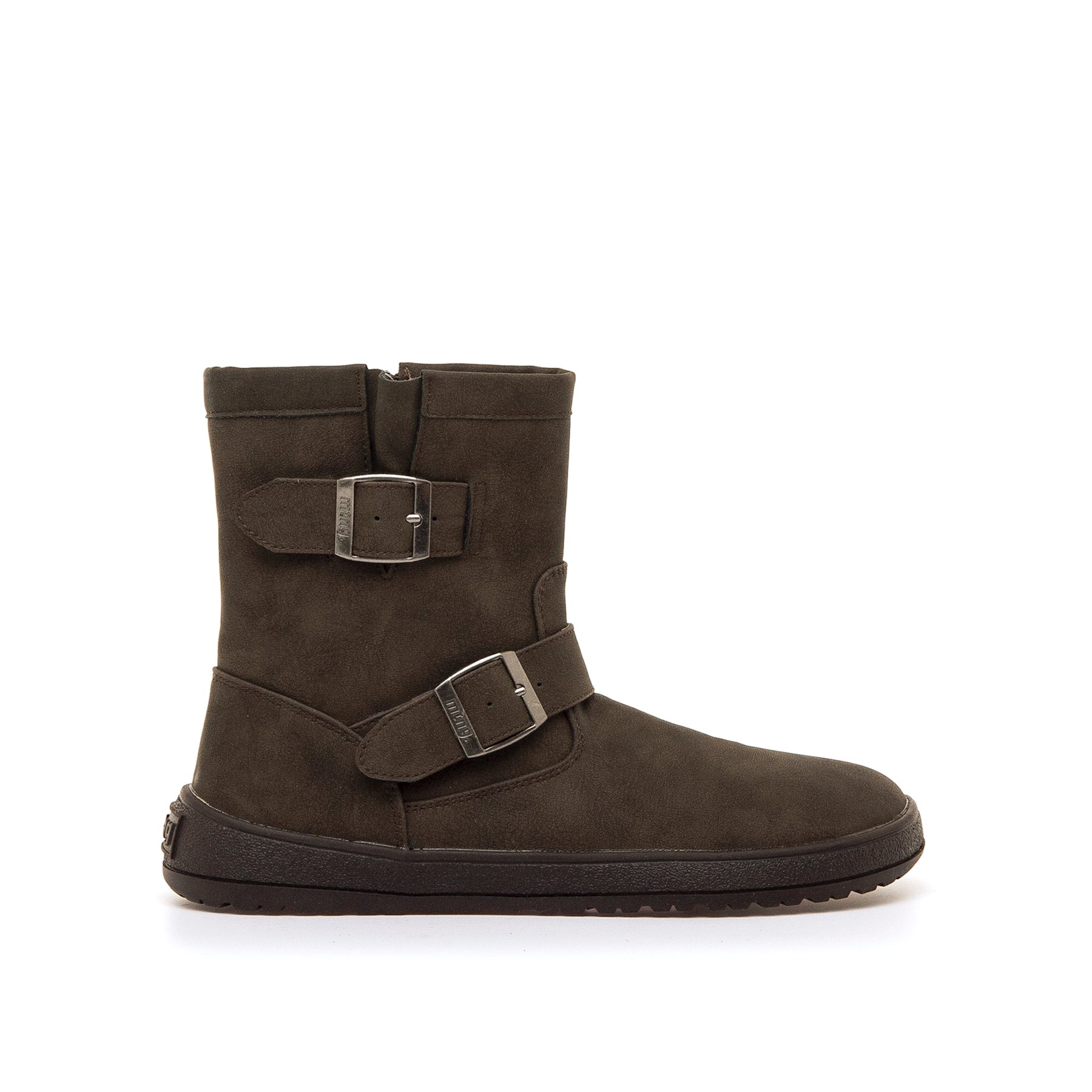 Mustang-MTNG botines planos barefoot mujer free alask marron con cierre cremallera y tipo de puntera redonda