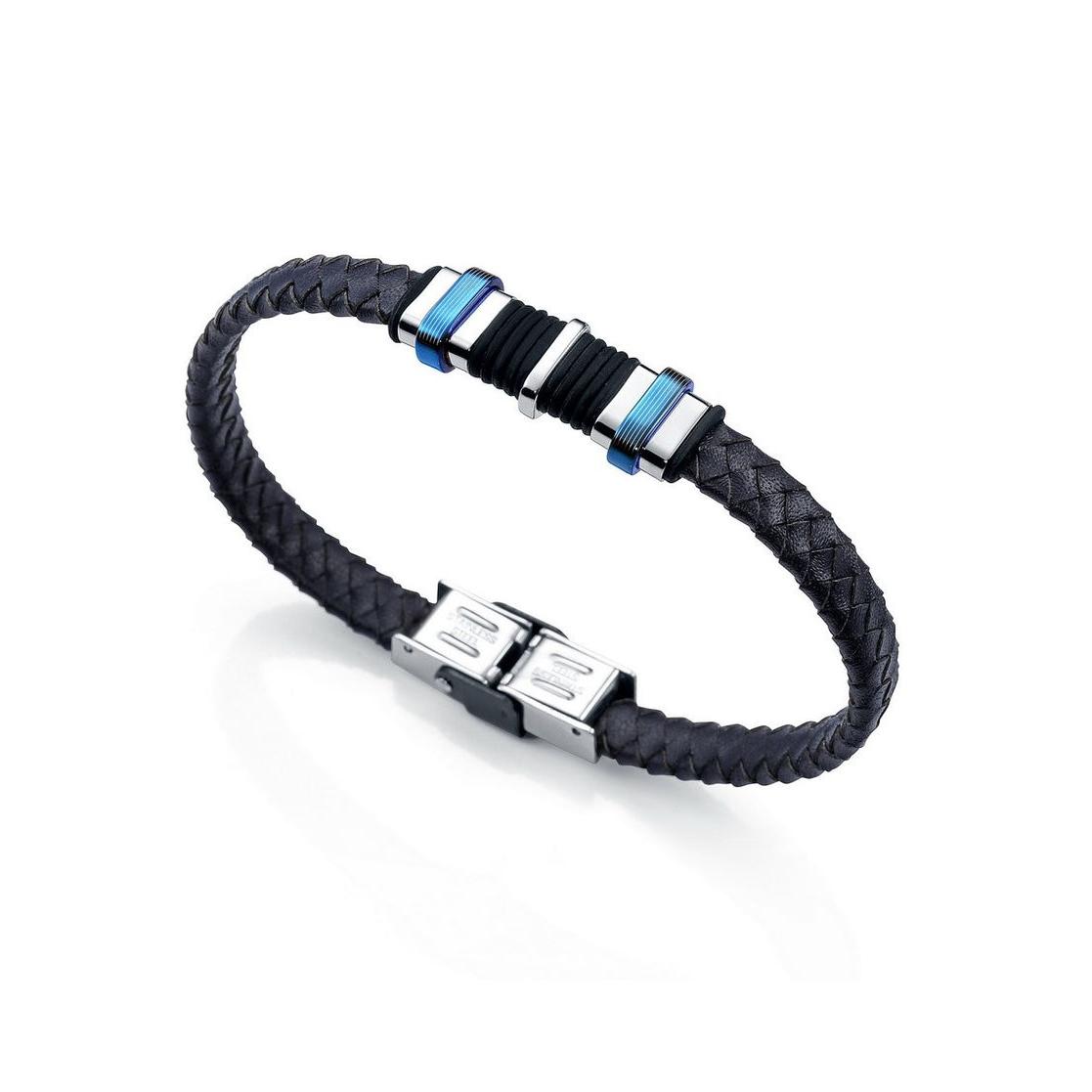 Pulsera Viceroy Fashion de Acero Inoxidable con IP Negro y Cordón Trenzado Azul