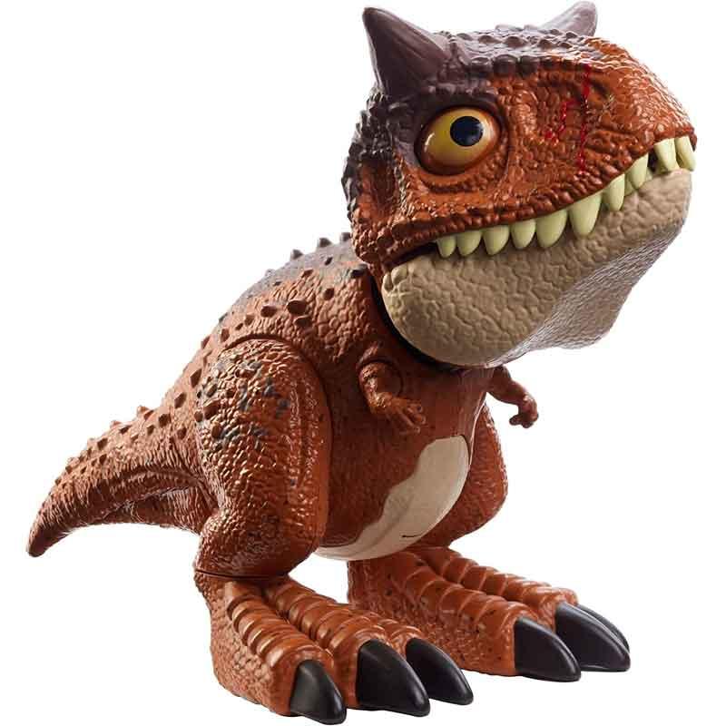 Jurassic World – Jurassic World Bebé Carnotaurus mordedor Dinosaurio articulado con movimientos y sonidos.