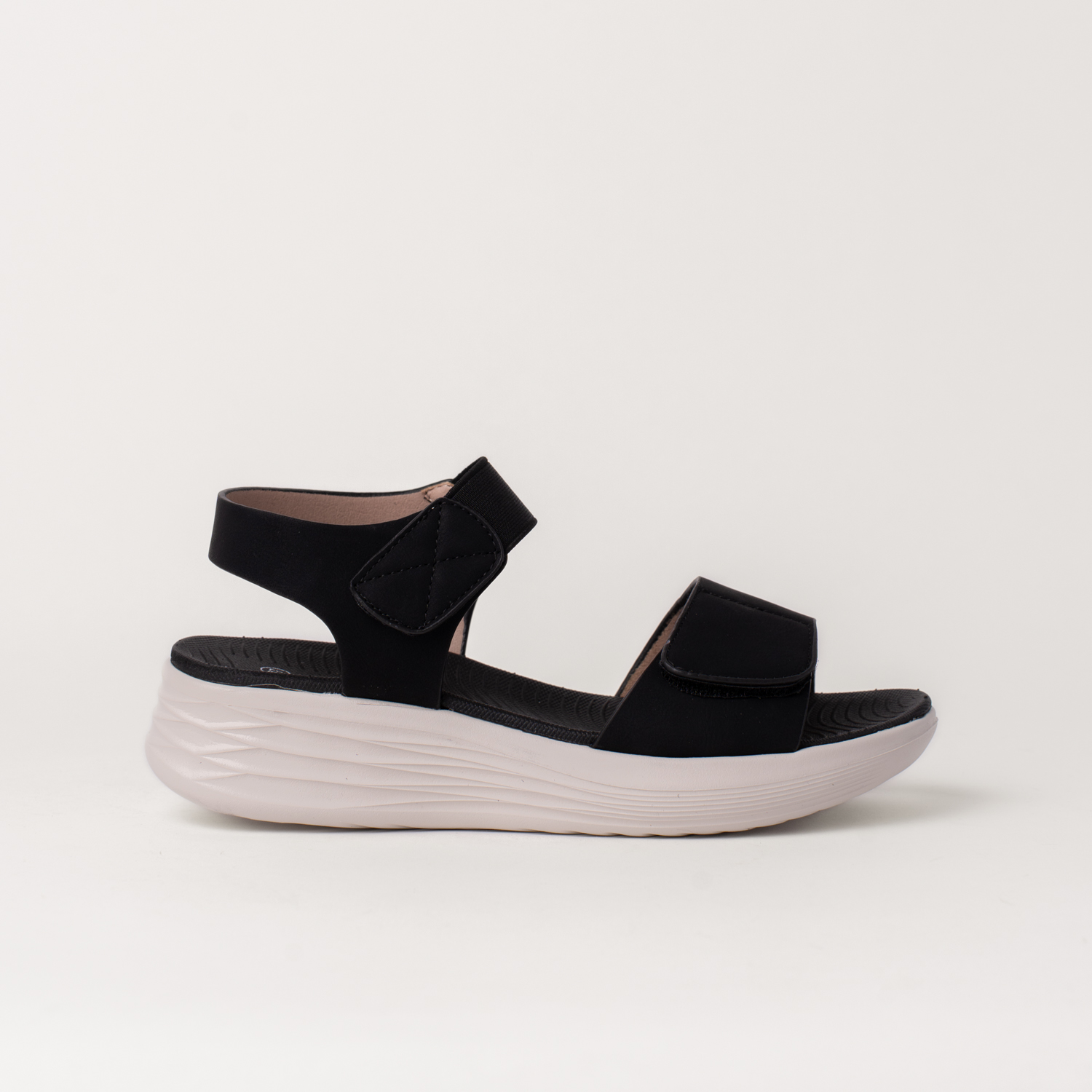 Mysoft 25M364 Sandalias con cuña de mujer cierre en velcro