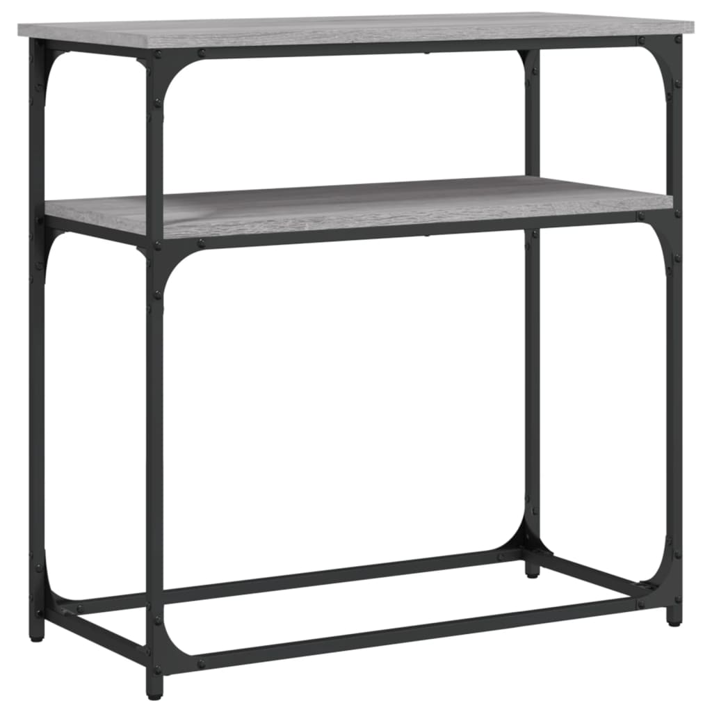 vidaXL Mesa consola madera de ingeniería gris Sonoma 75x35,5x75 cm