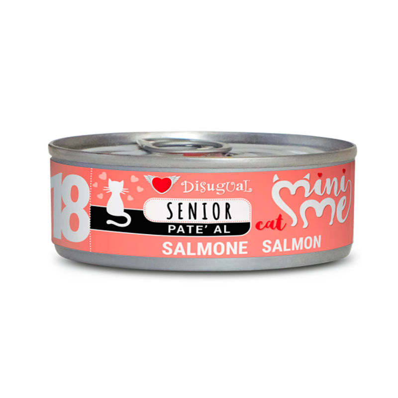 Disugual Mini-Me Senior 18 Latas de Salmón para Gatos - 12 unidades x 85gr
