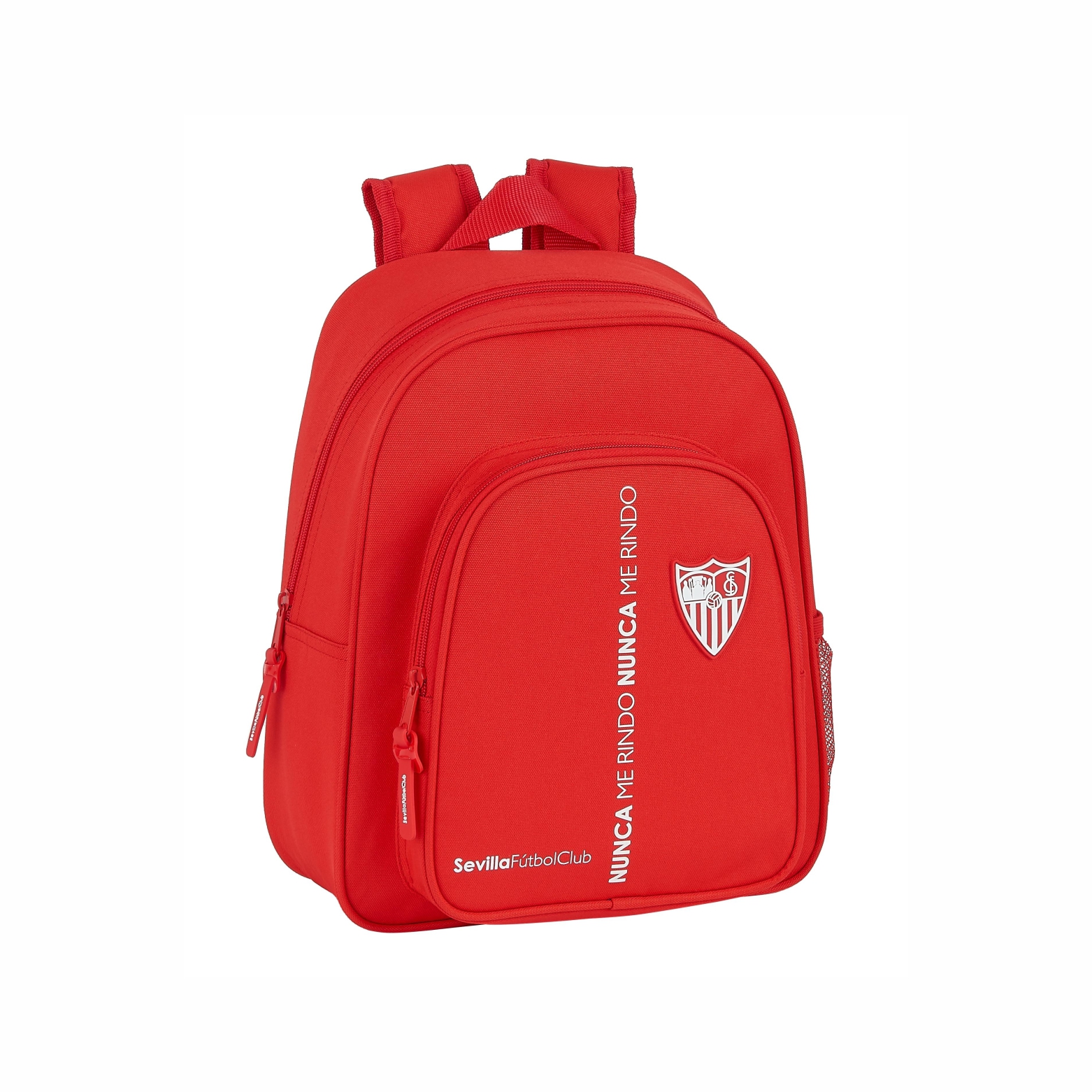 Mochila Sevilla FC 'Nunca me rindo' | SAFTA - Mochila infantil escolar, 30 cm, adaptable a carro porta-mochilas // SAF87458