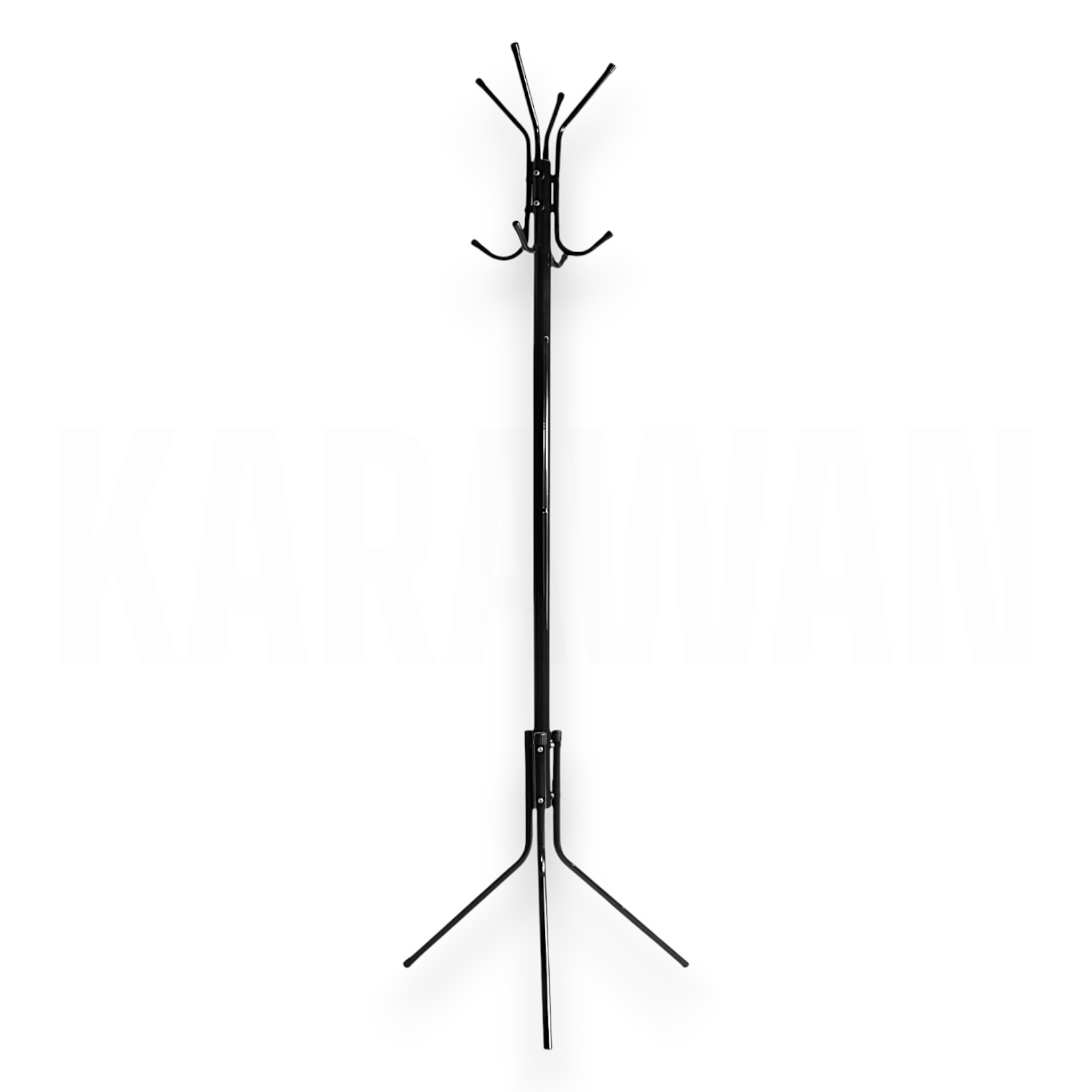 Perchero de Pie Metálico - Portátil y Resistente - 8 Ganchos - 51x51x172 cm - Ideal para el Salón - Karawan