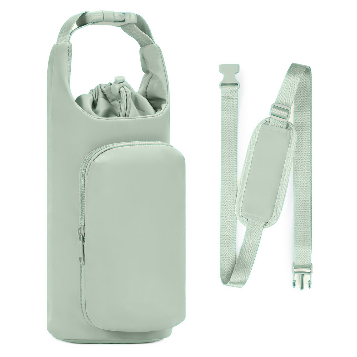 CA La nueva bolsa aislante para botellas de agua con juego de Vaso de Hielo se puede elevar en diagonal para Viajes al Aire Libre.