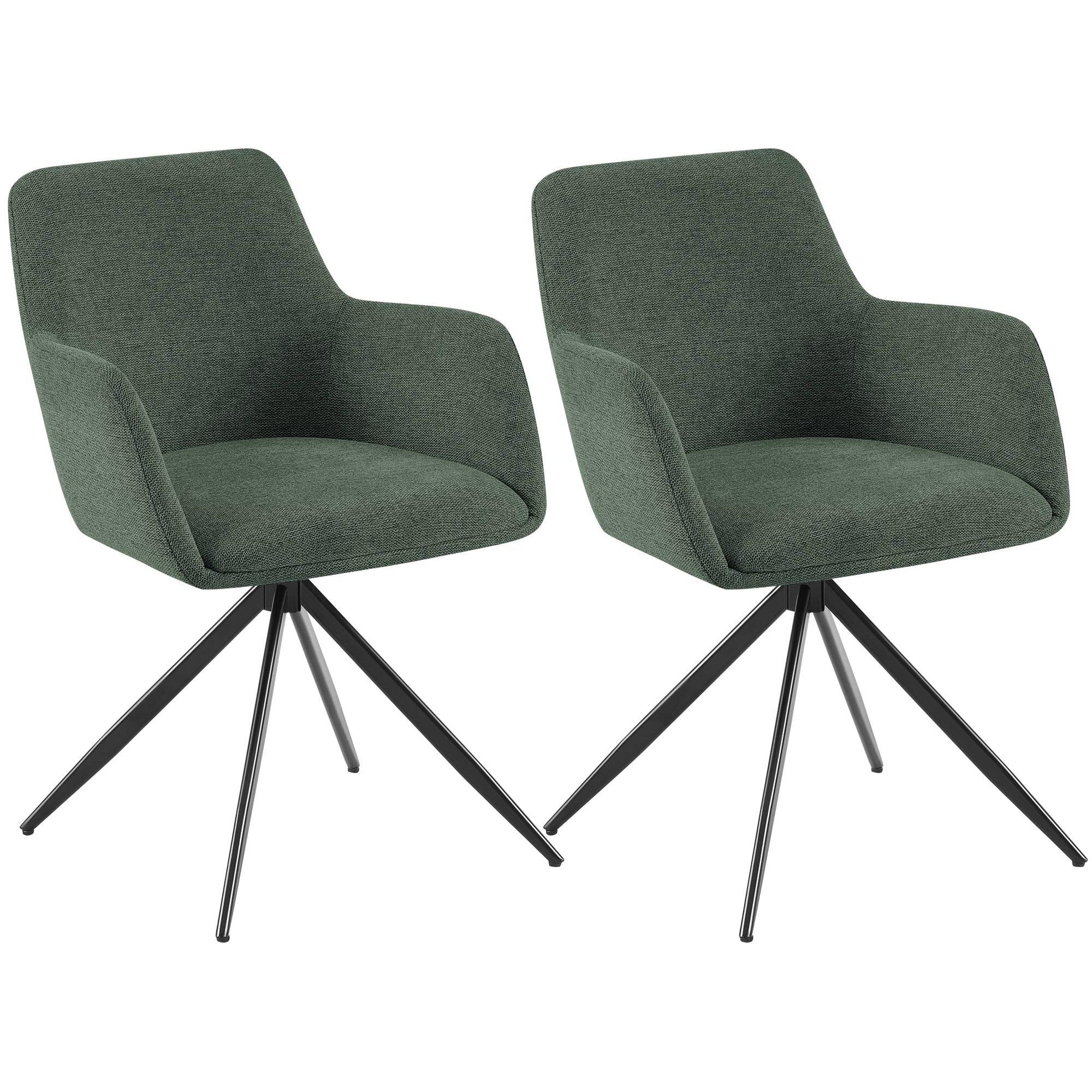 2er Set Esszimmerstuhl Olema Stoff