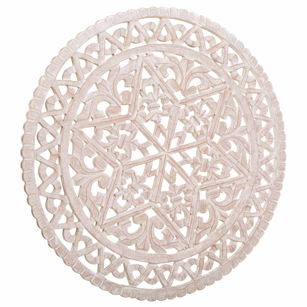 Wonderlust Deco - Panel de madera artesanal blanco 76x76x2,5 Blanco 76x76x2,5h cm