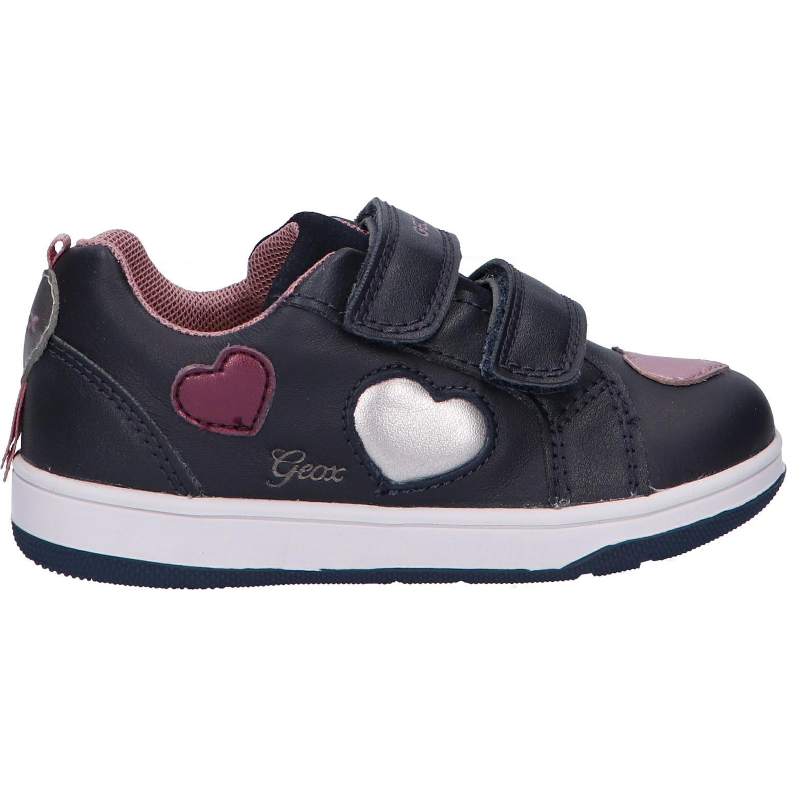 GEOX B161HB 08554 B NEW FLICK C4021 DK NAVY Girls Sneakers