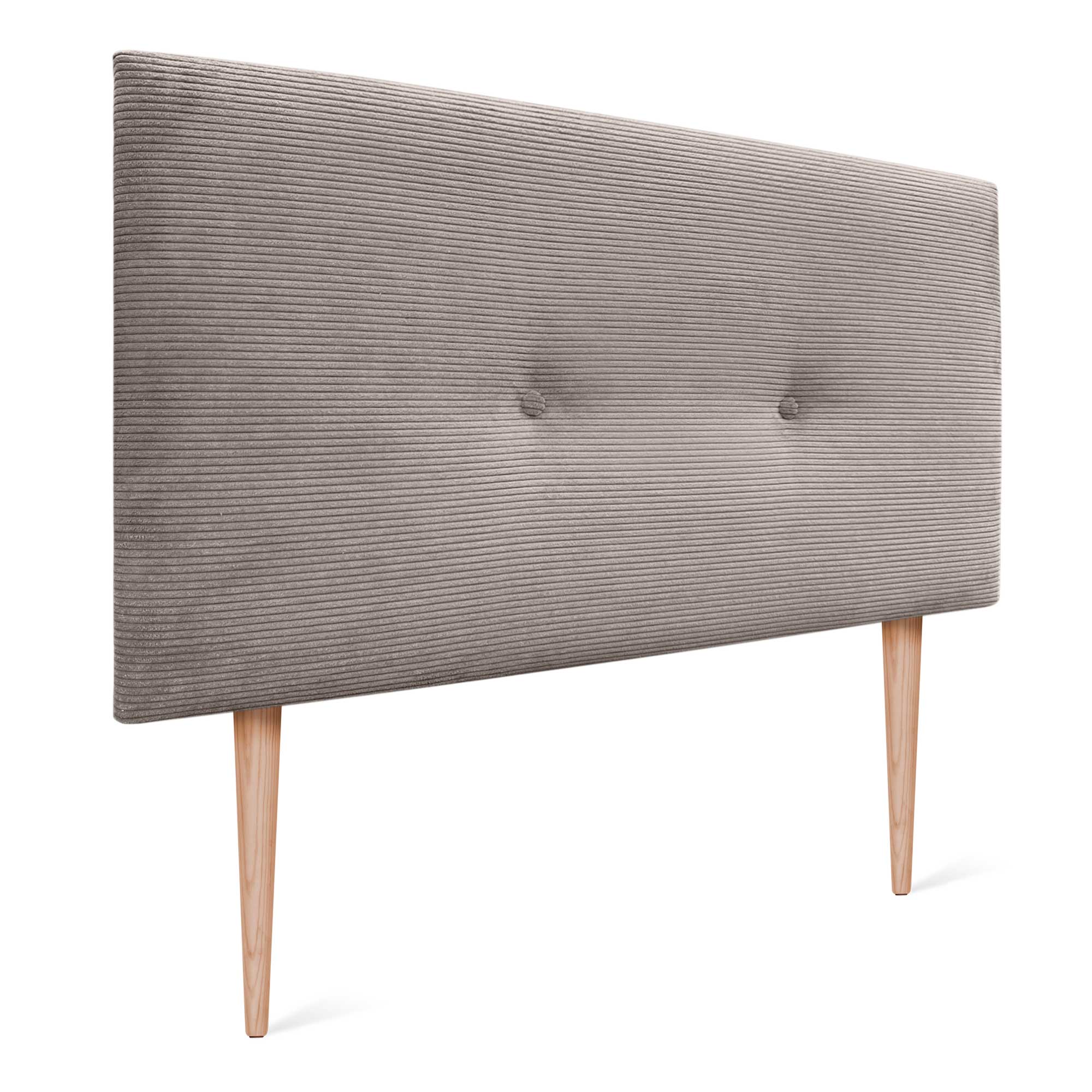 DHOME Cabecero de Pana Liso con Botones y Patas Alta Gama Moderno 8cm Grosor