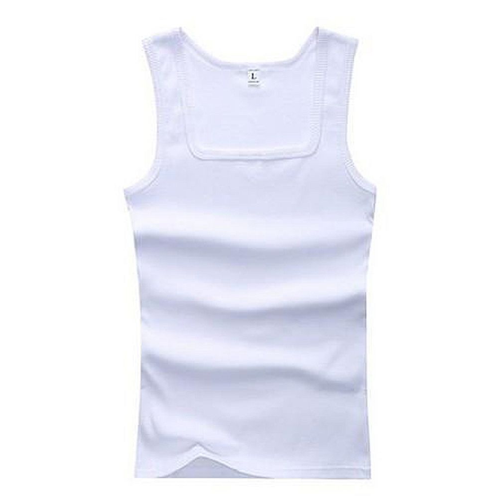 OmHome Hot Sale Summer Male clothes Women Basic Elastic tank top Pure Cotton Sleeveless Men's t-shirt Bodybuilding Fitness T-shirt