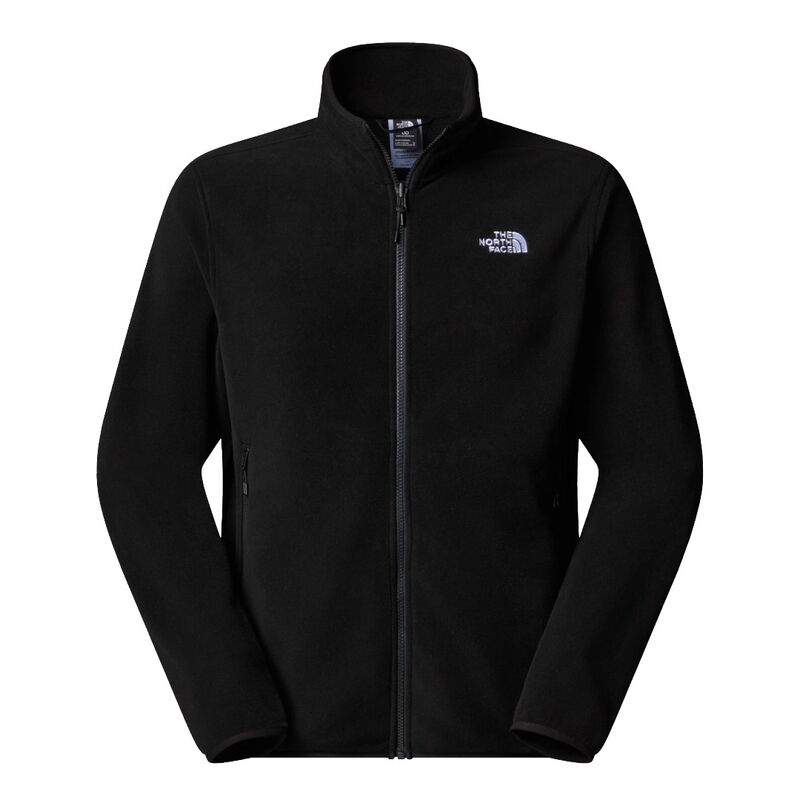 Chaqueta Polar Negra The North Face Glacier con Cremallera Integral Casual y Funcional
