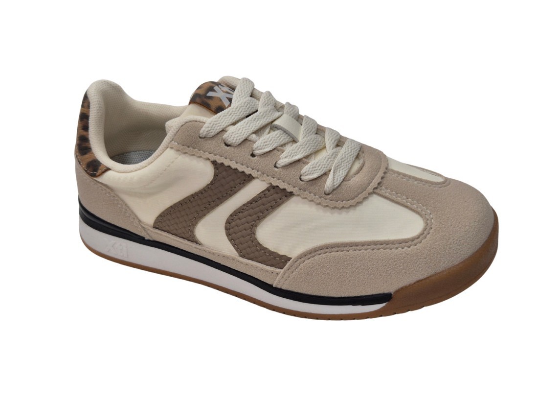 Xti - Zapatillas deportivas casuales para niñas color beige modelo 154059 diseño cómodo y ligero ideal para uso diario