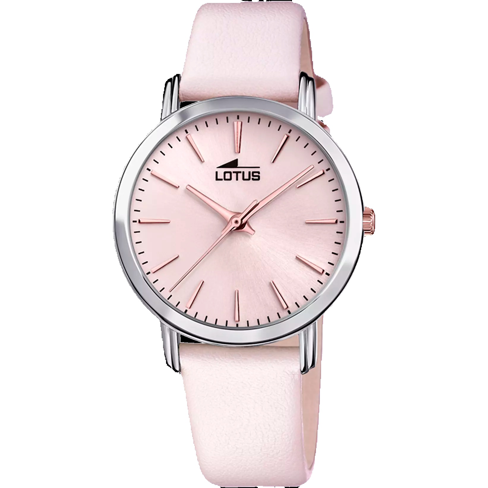 Reloj Lotus de Mujer Acero y Piel – Esfera Rosa Elegante, Diseño Femenino y Sofisticado Ref. 18738/2