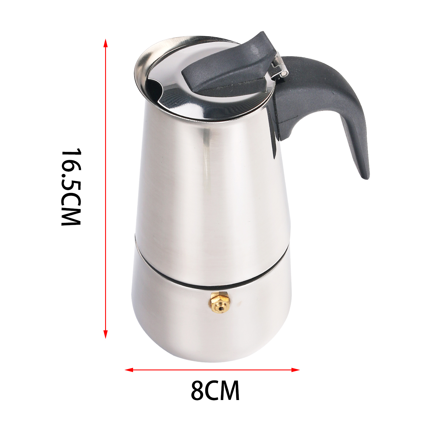 Family Cafetera Italiana de Acero Inoxidable, 2 a 9 tazas de Capacidad, Apto para Eléctrica, Vitrocerámica, Gas