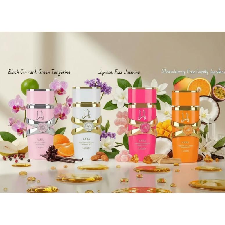 Lattafa - Perfume Yara, Yara Moi, Yara Candy, Yara Tous / Yara Yellow y Yara Elixir para mujer, Eau De Parfum floral gourmand con vainilla, almizcle y sándalo, 100 ml — perfumes árabes mujer ideal para uso diario y ocasiones especiales