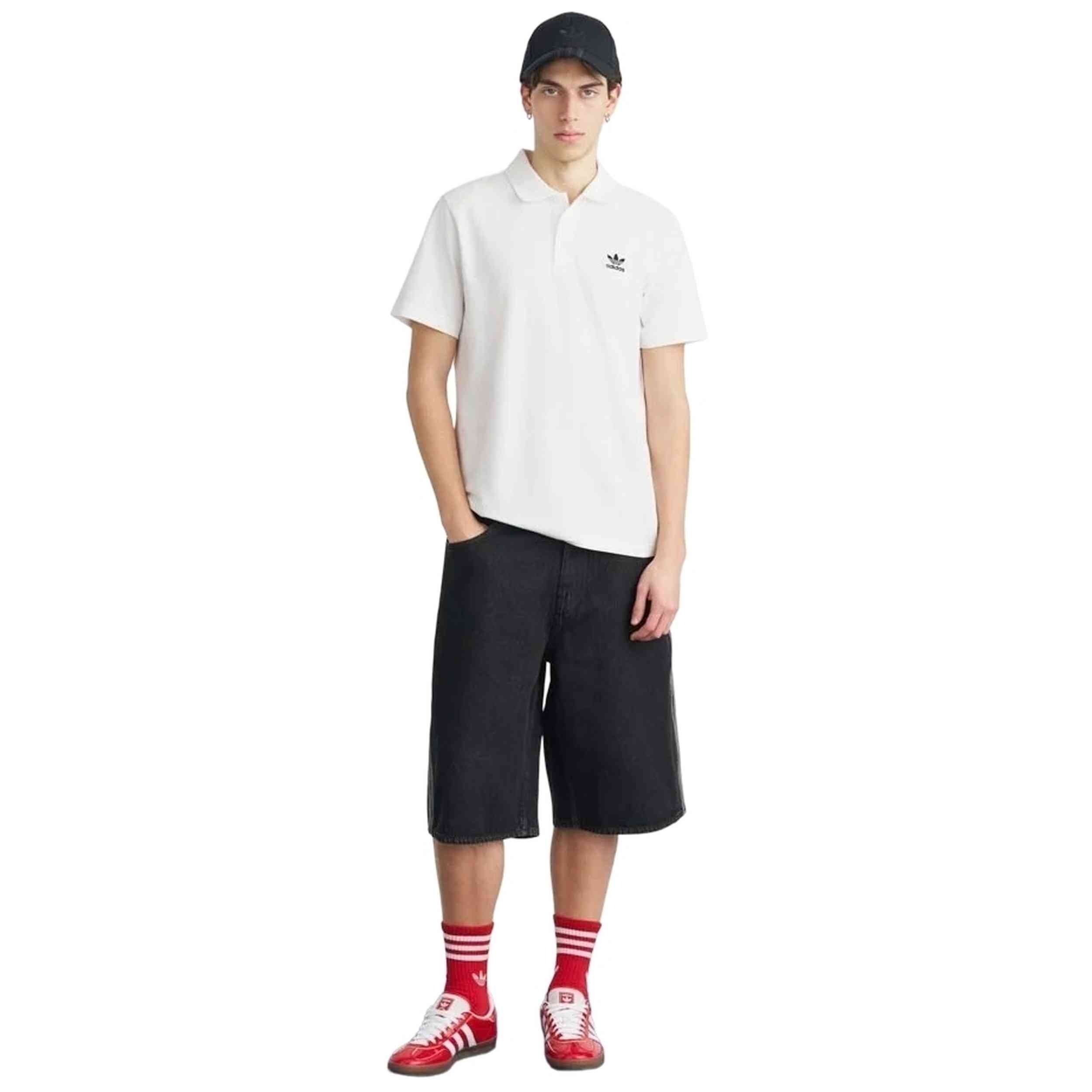 Polo De Manga Corta Adidas modelo Trefoil Essentials para Hombre en color Blanco