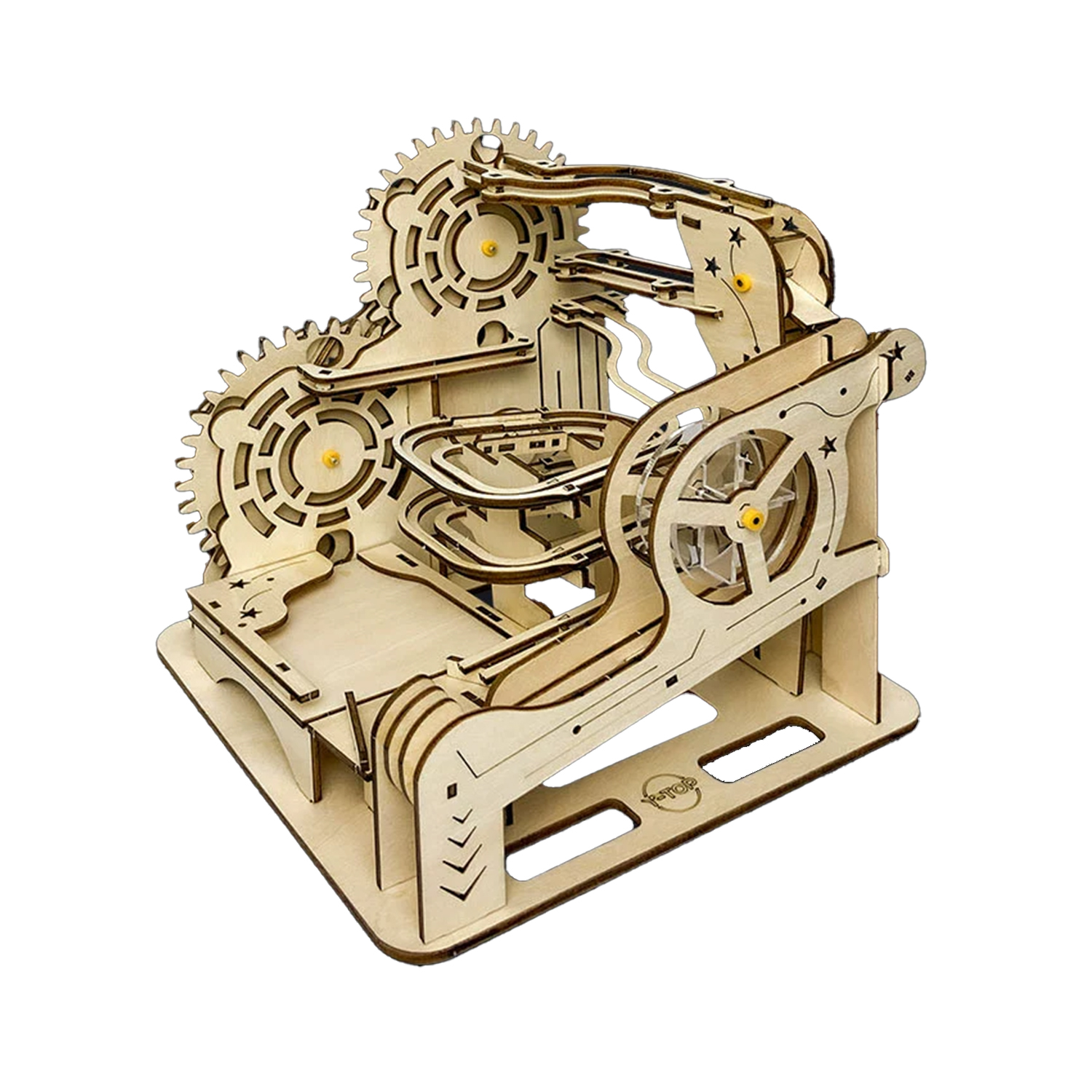 DAM. Maqueta de Madera 3D, con movimiento mecánico diseño de Bolas Orbitales Dinámicas. 96 piezas. 16x16x16cm.