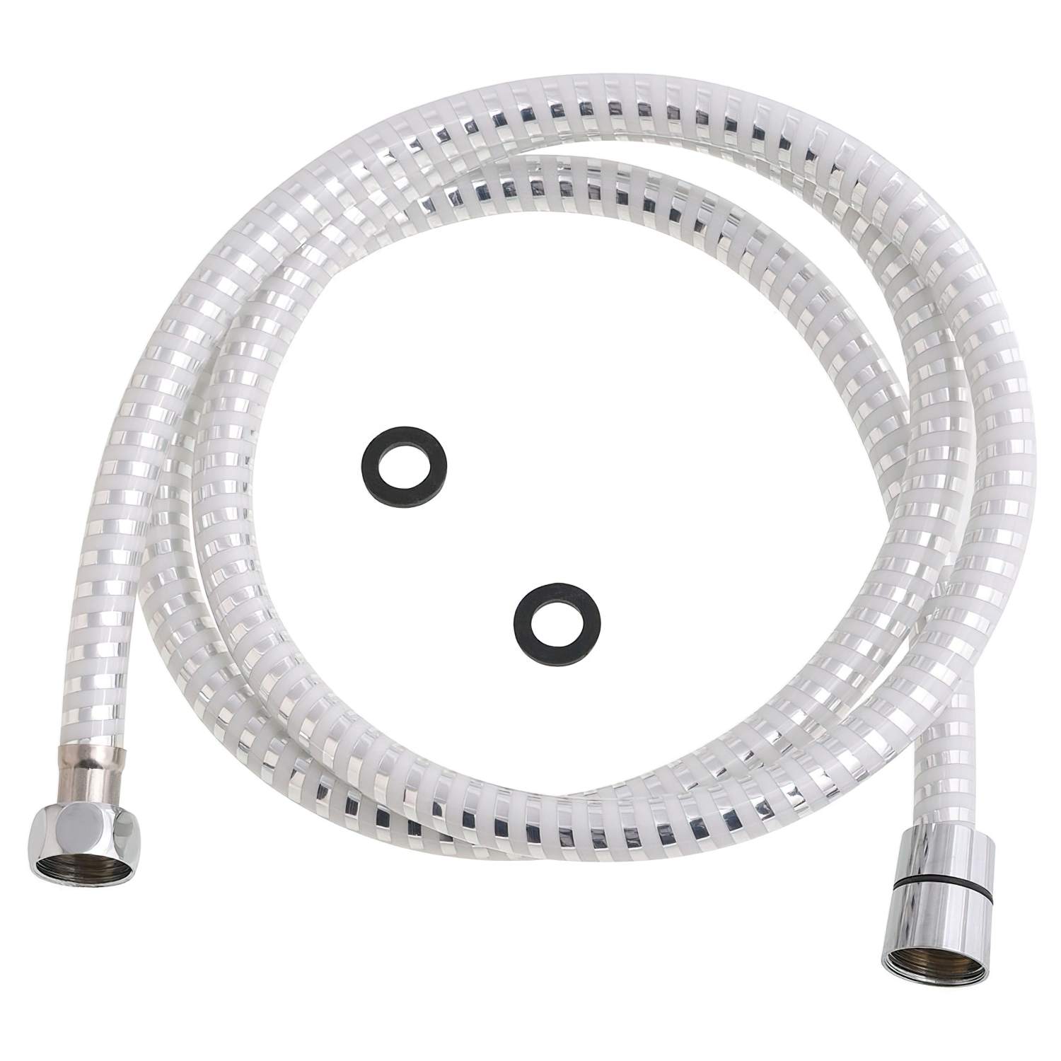 SANCO STORE - ORYX Flexo Ducha PVC Blanco/Plata 2,00 metros