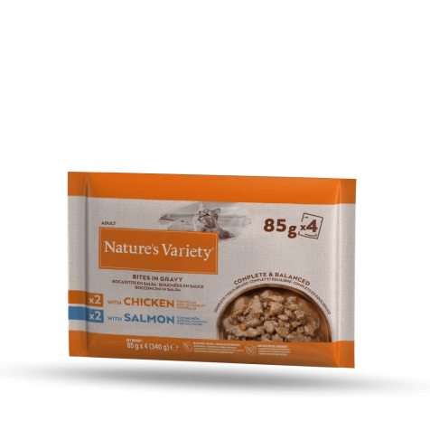 Nature´s Variety Original Pack Bocaditos en Salsa con Salmón y Pollo para Gatos 1 unidad