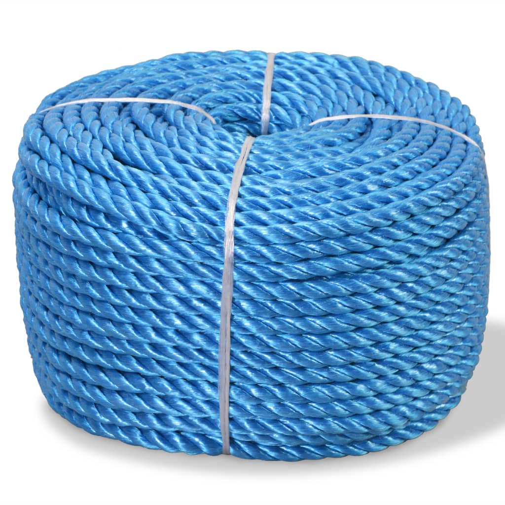 vidaXL Cuerda trenzada de polipropileno 12 mm 100 m en color Azul/Negro/orange y más