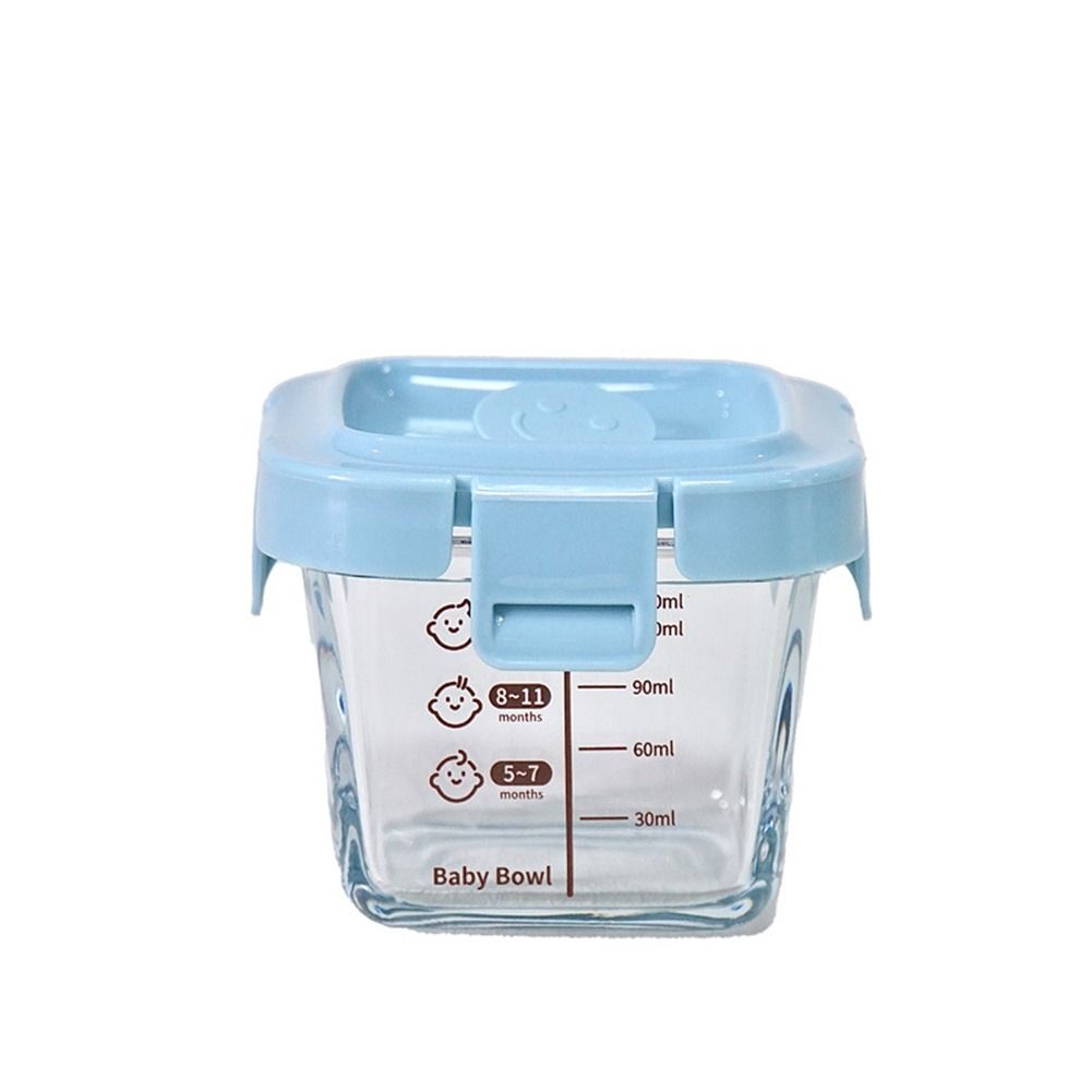 Juego De Alimentos Para Bebé De Vidrio 170ml Seguro Para Microondas Juego De Alimentos Congelados Para Pequeños Recipientes De Alimentos Para Bebé