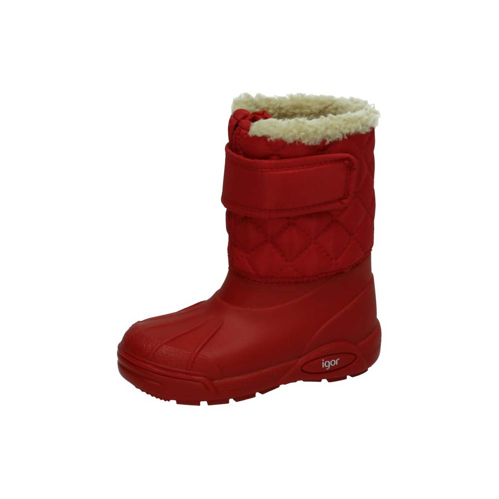 Botas-botines marca IGOR para niña en color rojo. BOTAS NIEVE IGOR SKI