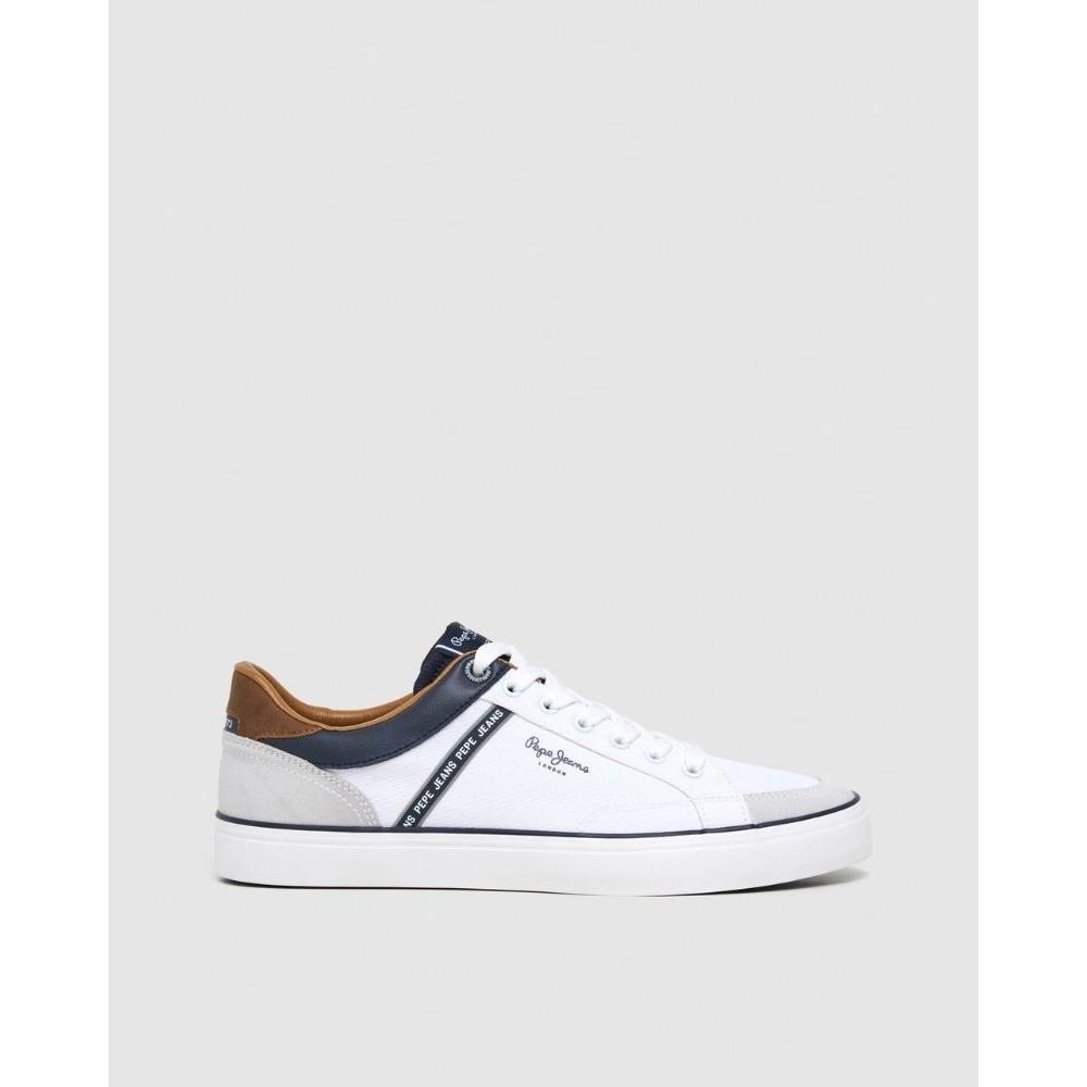 Zapatillas Pepe Jeans Bajas Hombre Blanco PMS31073 KENTON STAGE M