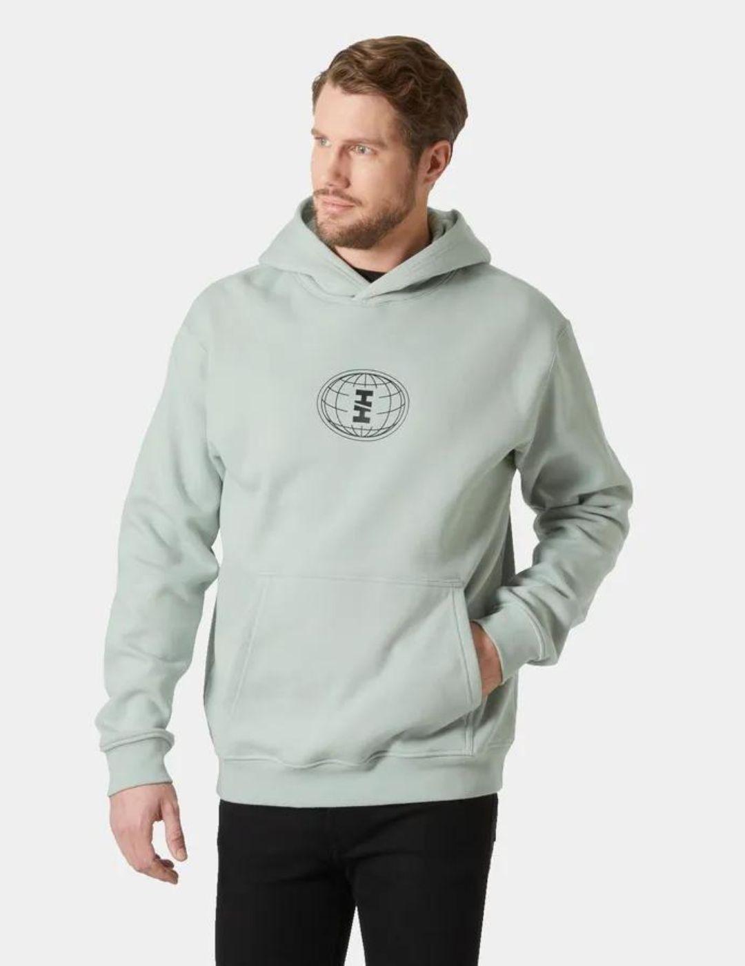 Sudadera HH Fleece Graphic hoodie Verde agua hombre