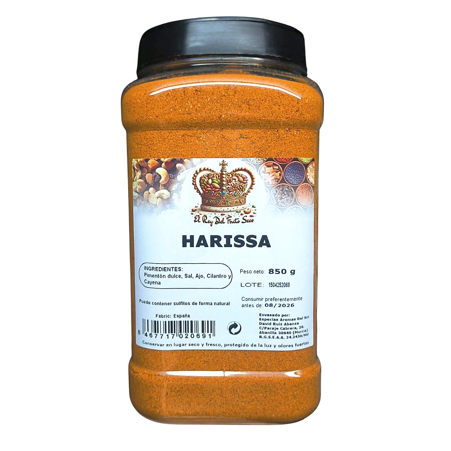 Harissa Especia Turca picante - 850 gr -  Condimento exótico y picante de harissa para elevar tus platos a otro nivel - El Rey del Fruto Seco