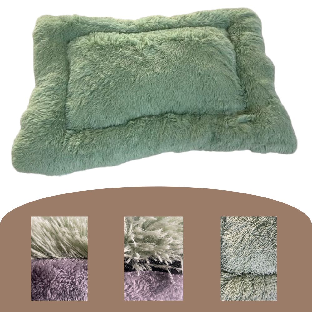 REINO MANSIDI Cama de Perro Rectangular para macotas, perros, gatos, etc. Camas de mascotas con felpa para invierno