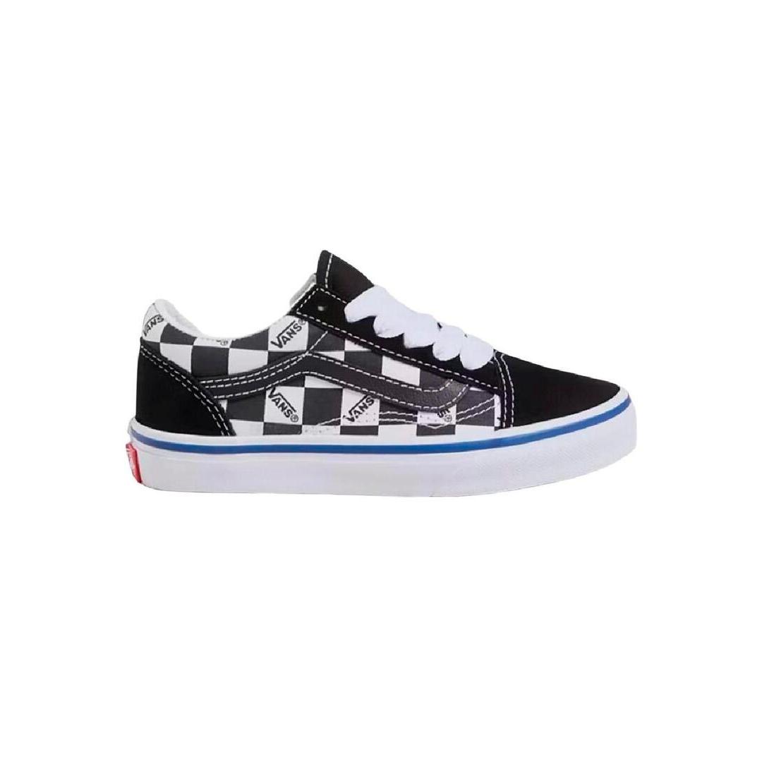 Zapatilla Niño Vans Old Skool Logo Check Negro
