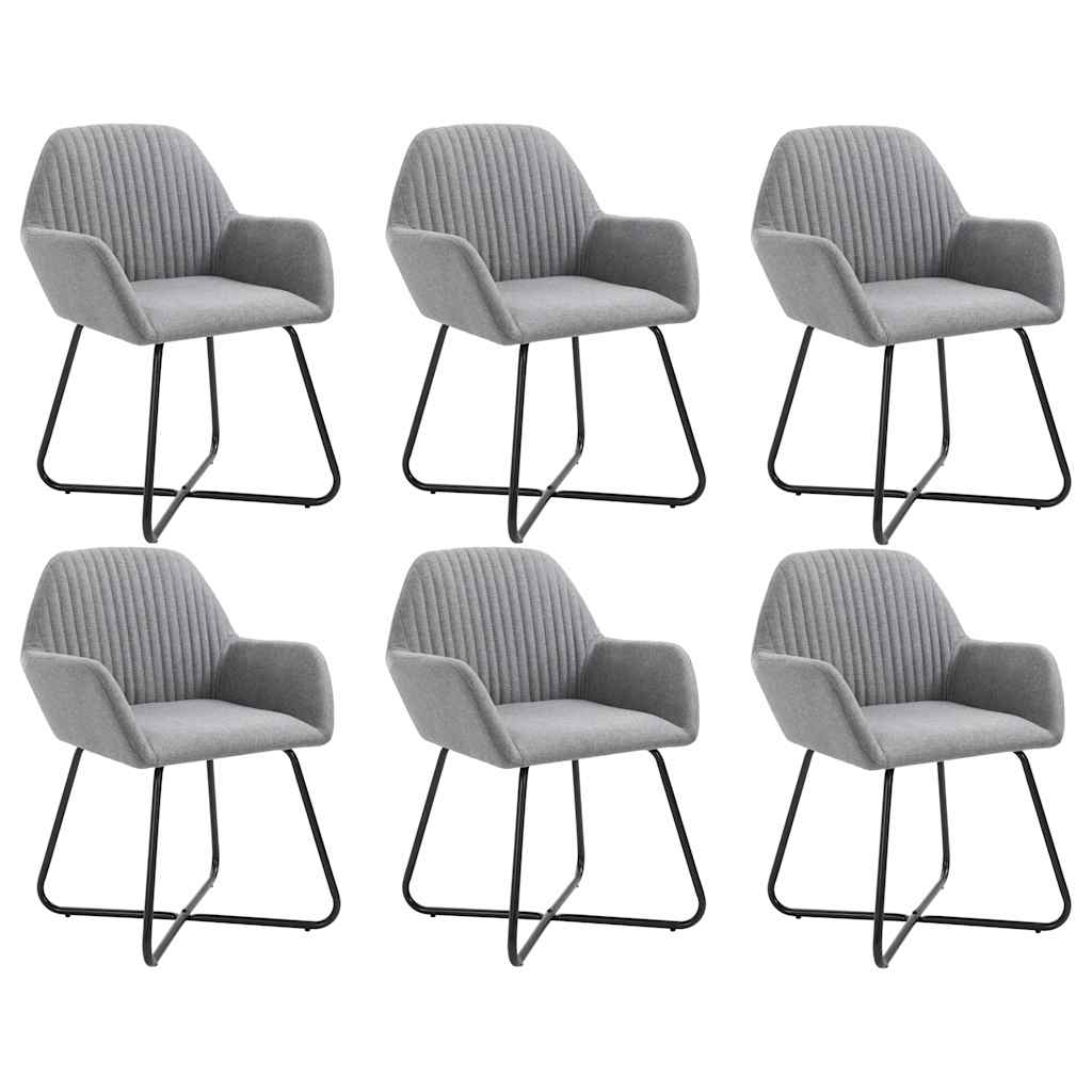 vidaXL Sillas de comedor 6 unidades de tela 61 x 61 x 84 cm Multicolor