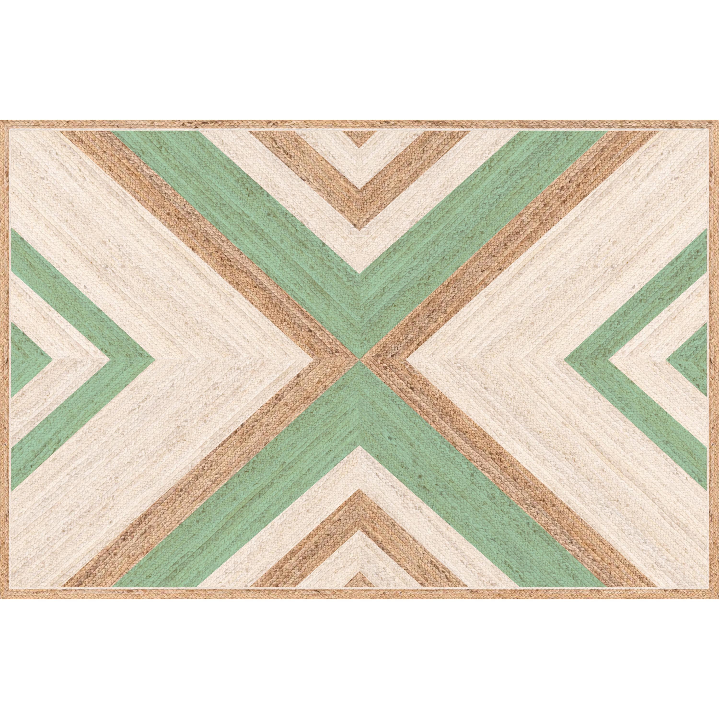 VINILIKO, Alfombra de vinilo Tahir Verde, estilo textura impresa