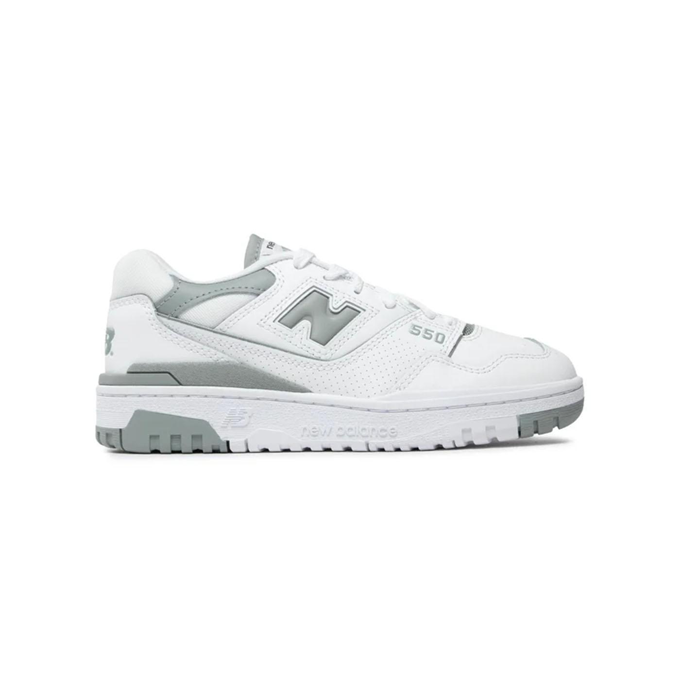 Zapatilla Mujer New Balance 550 Blanca Gris Verdos