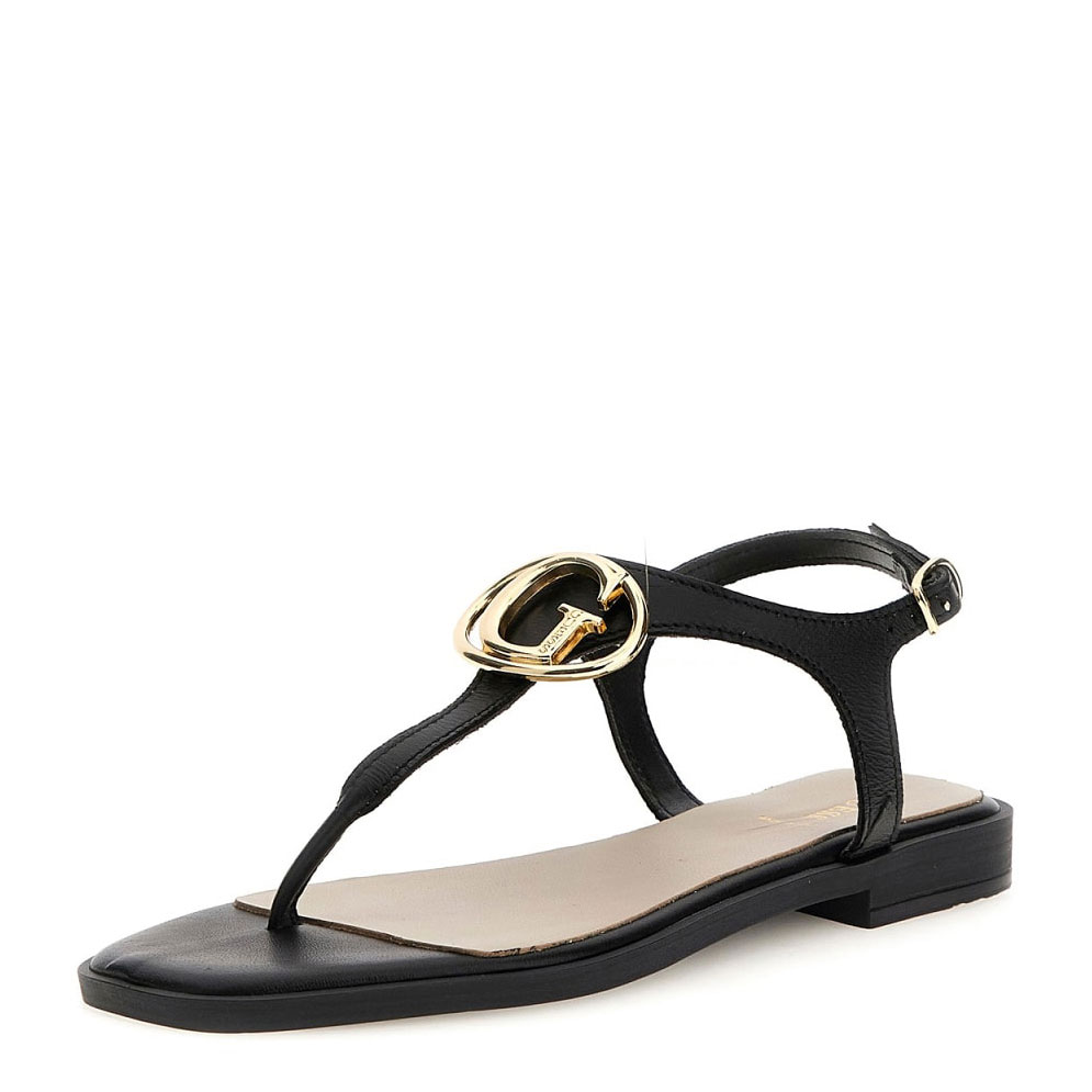 Guess Sandalias Negras FLJMIR LEA03-BLACK , para Mujer