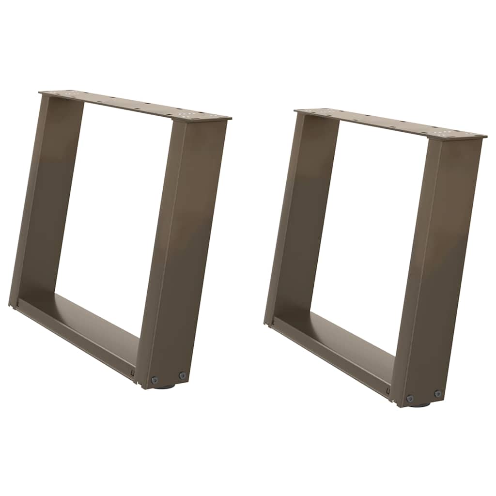 vidaXL Patas para mesa de centro en forma de U (2 unidades) 60 x (42-43) cm, acero