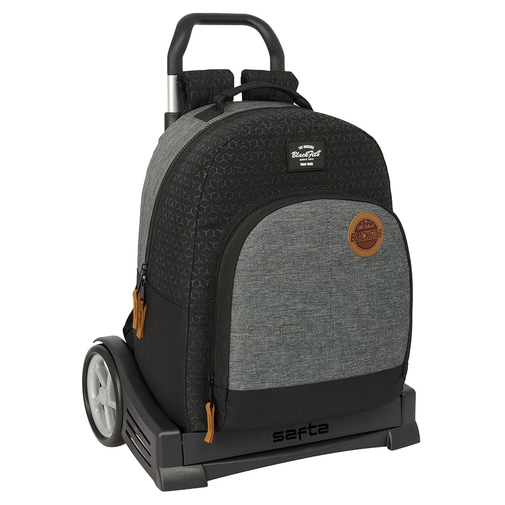 SAFTA | Mochila Grande con Ruedas Blackfit8 Compact Evolution Extraíble 32 x 43 x 15 Cm (20,2 Litros), Espalda y Hombreras Ergonómicas Acolchadas, Bolsillo Frontal, Carro Ruedas Goma, Material Reciclable, Carro 905 Alto