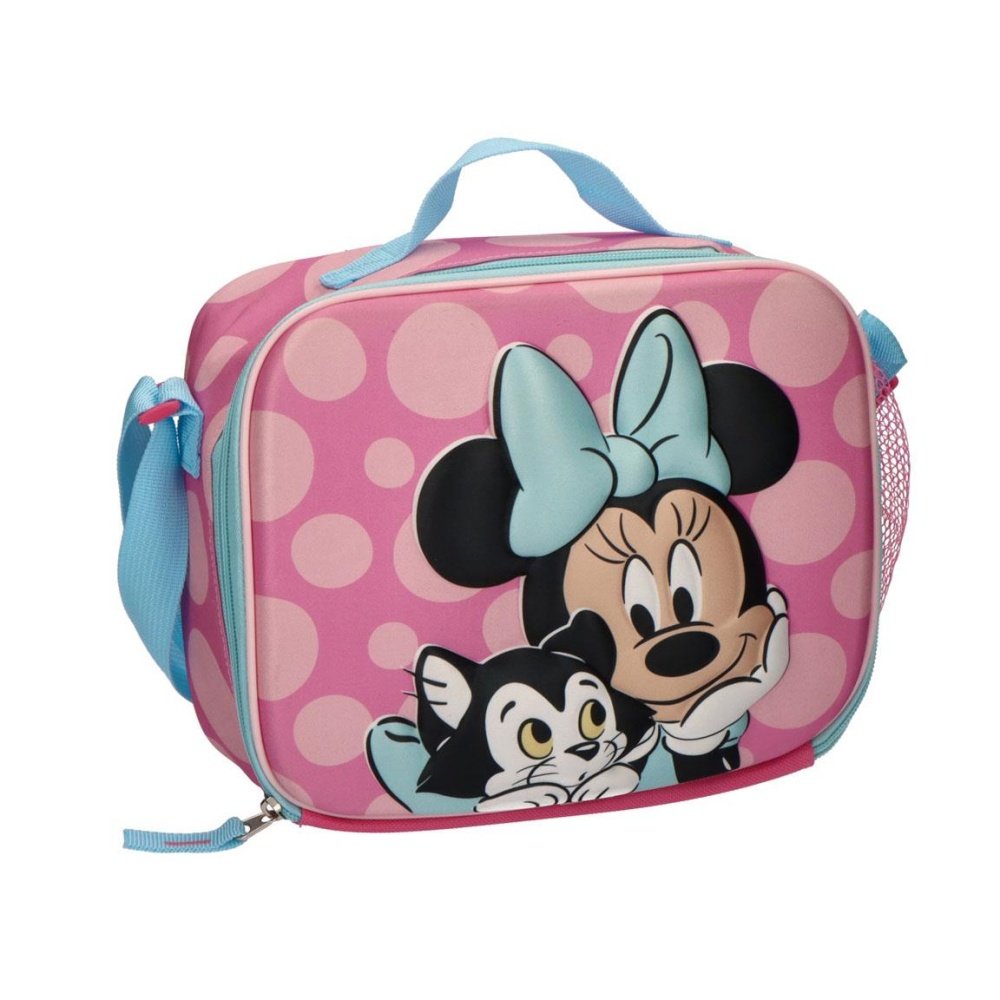 CERDA BOLSA TERMICA PORTAMERIENDAS CON ASA BANDOLERA 3D MINNIE BOLSA 10x23x20 Cms.