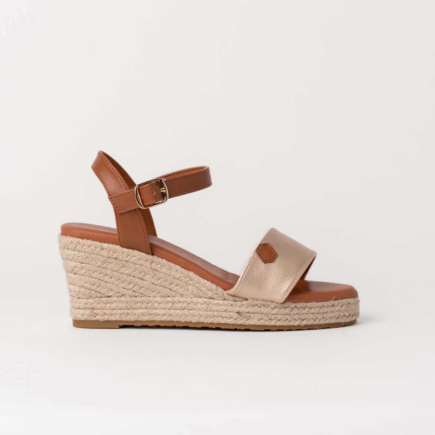 Mysoft 25M153 Sandalias con cuña de mujer planta confort