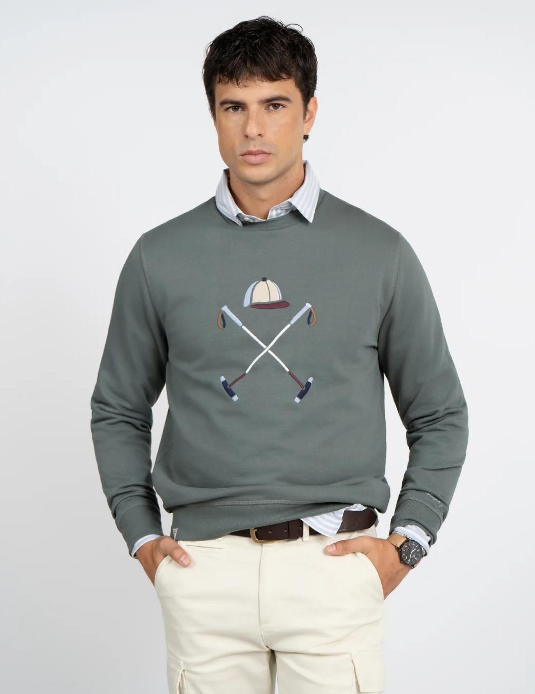 HARPER SUDADERA VERDE HERITAGE