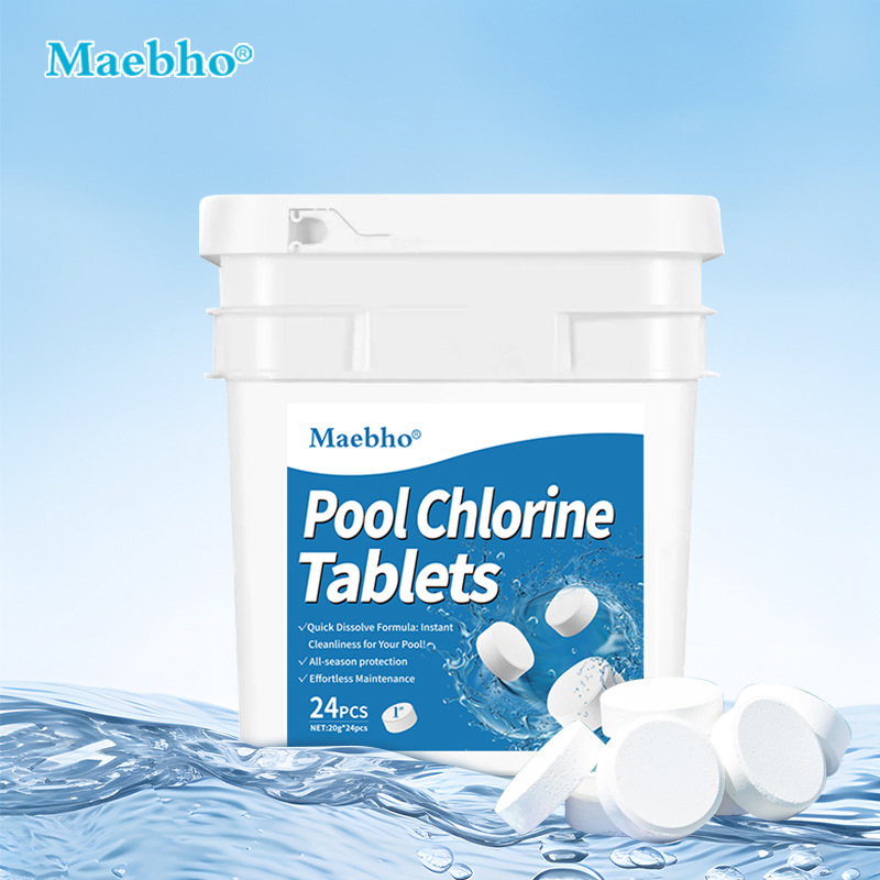 Pastillas Cloro para Piscina - Tabletas Efervescentes Desinfectantes | Elimina Algas y Bacterias | Limpieza Profunda del Agua