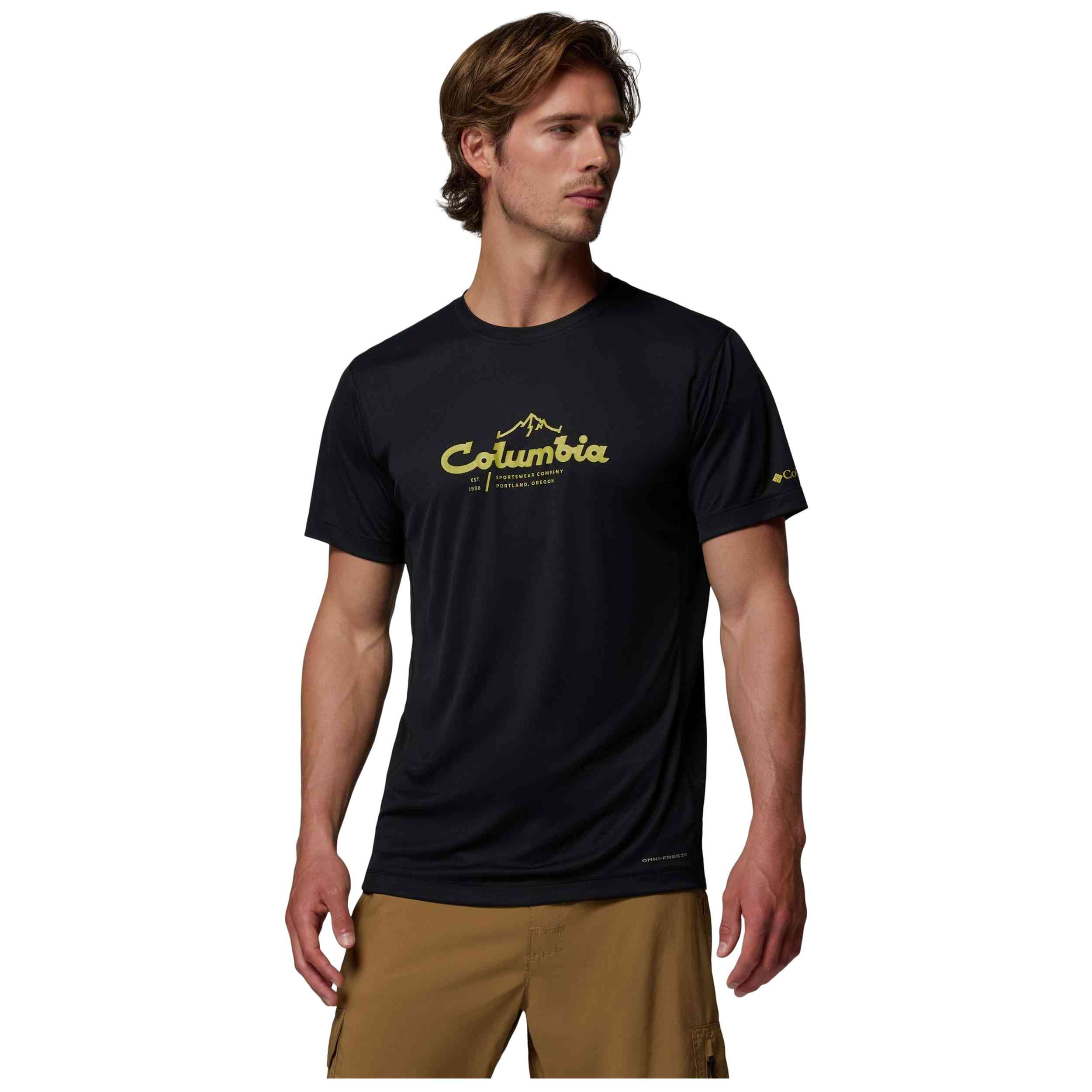 Camiseta De Manga Corta Columbia modelo Camiseta Columbia Zero Rules Light Graphic Crew manga corta negro para Hombre en color Negro