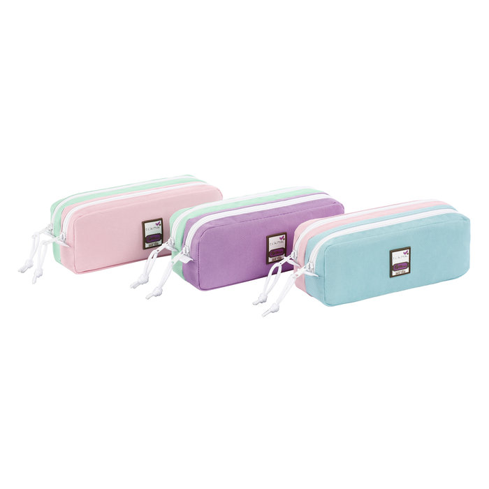 VIQUEL PORTATODO DOBLE TEKNIK PASTEL COLORES SURTIDOS PORTATODOS 22x7x9 Cms.