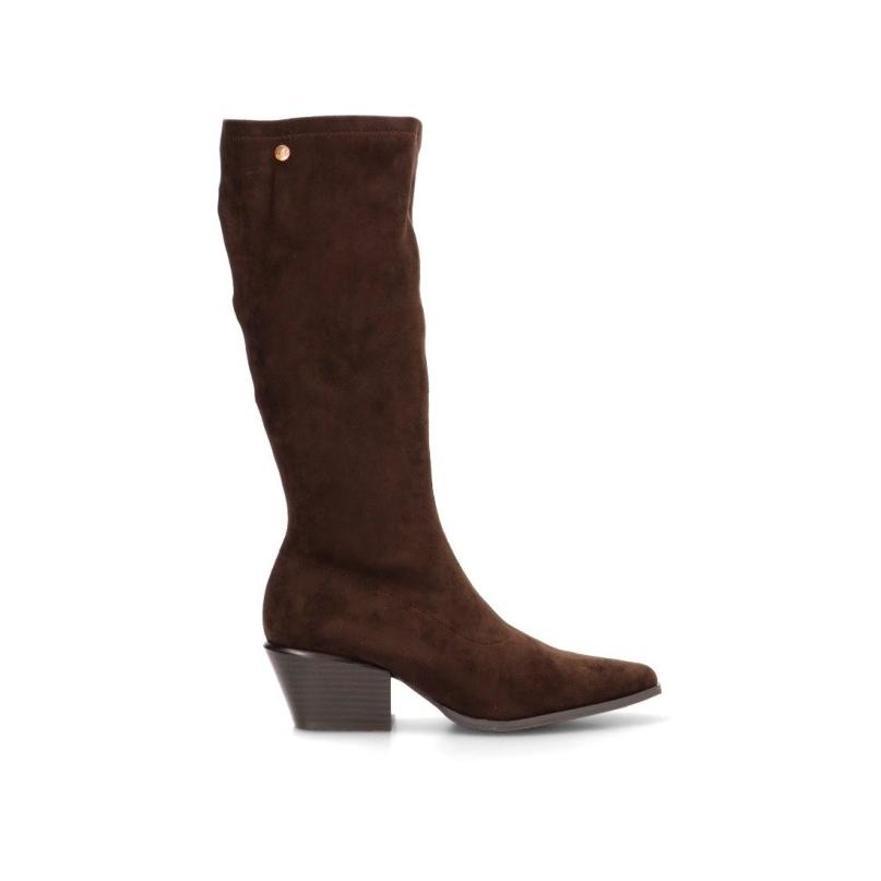 Bota Campero Isteria - Mujer - Tacón Medio - Modelo 1323 - Color Café