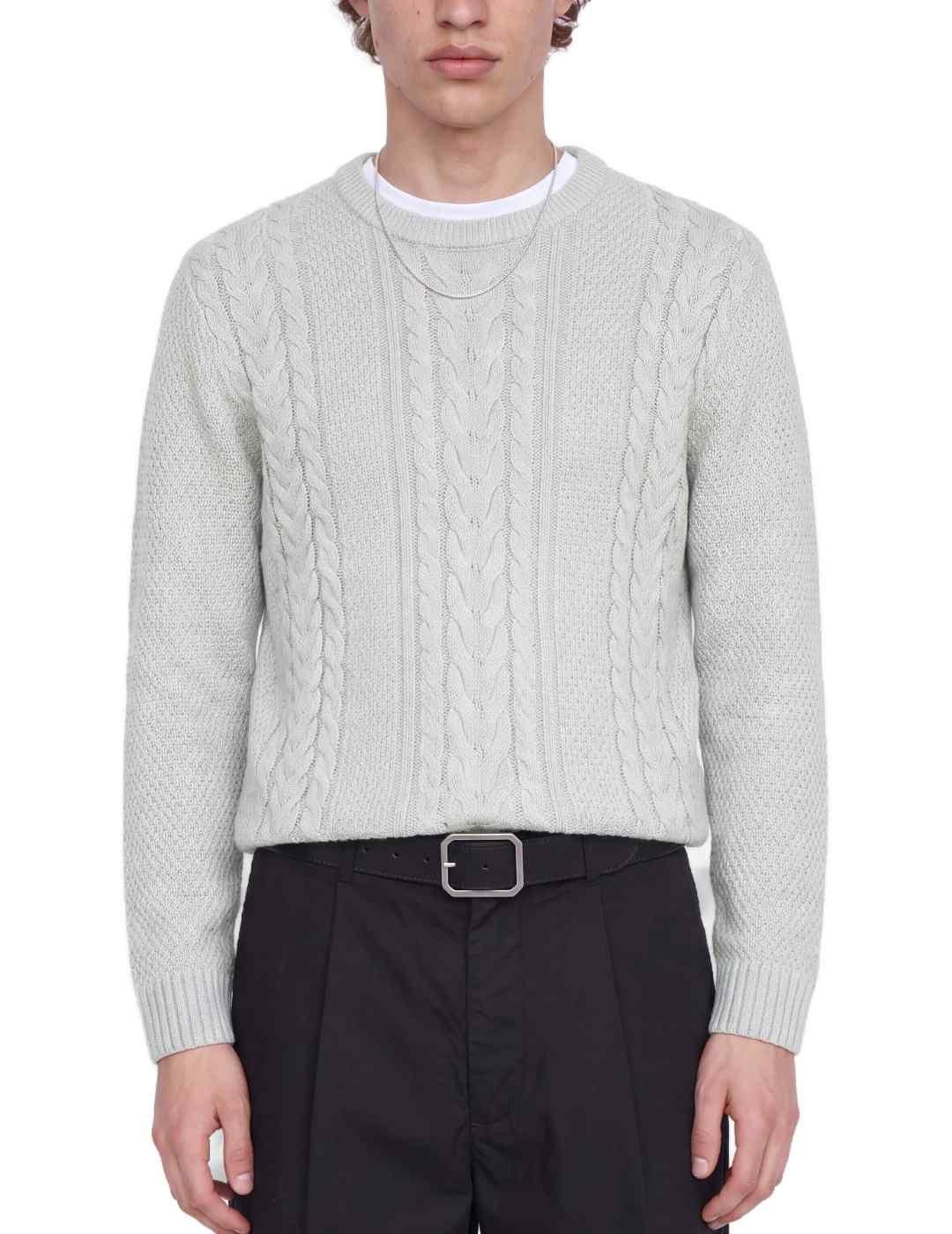 Jersey Jack&Jones James cuello blanco jaspeado de hombre