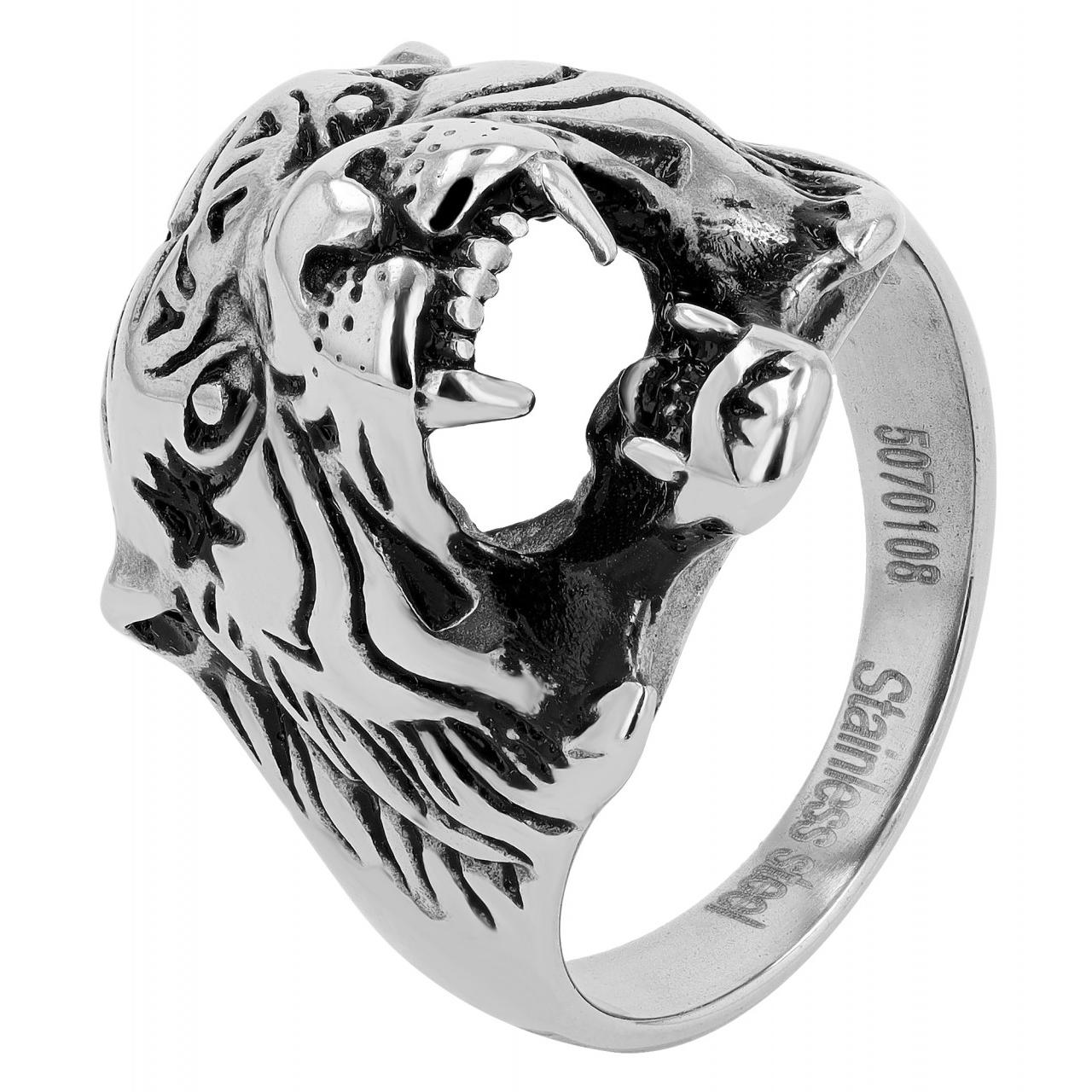 Akzent® Anillo Masculino Tigre em Aço Inoxidável - Tam.70 - 0108